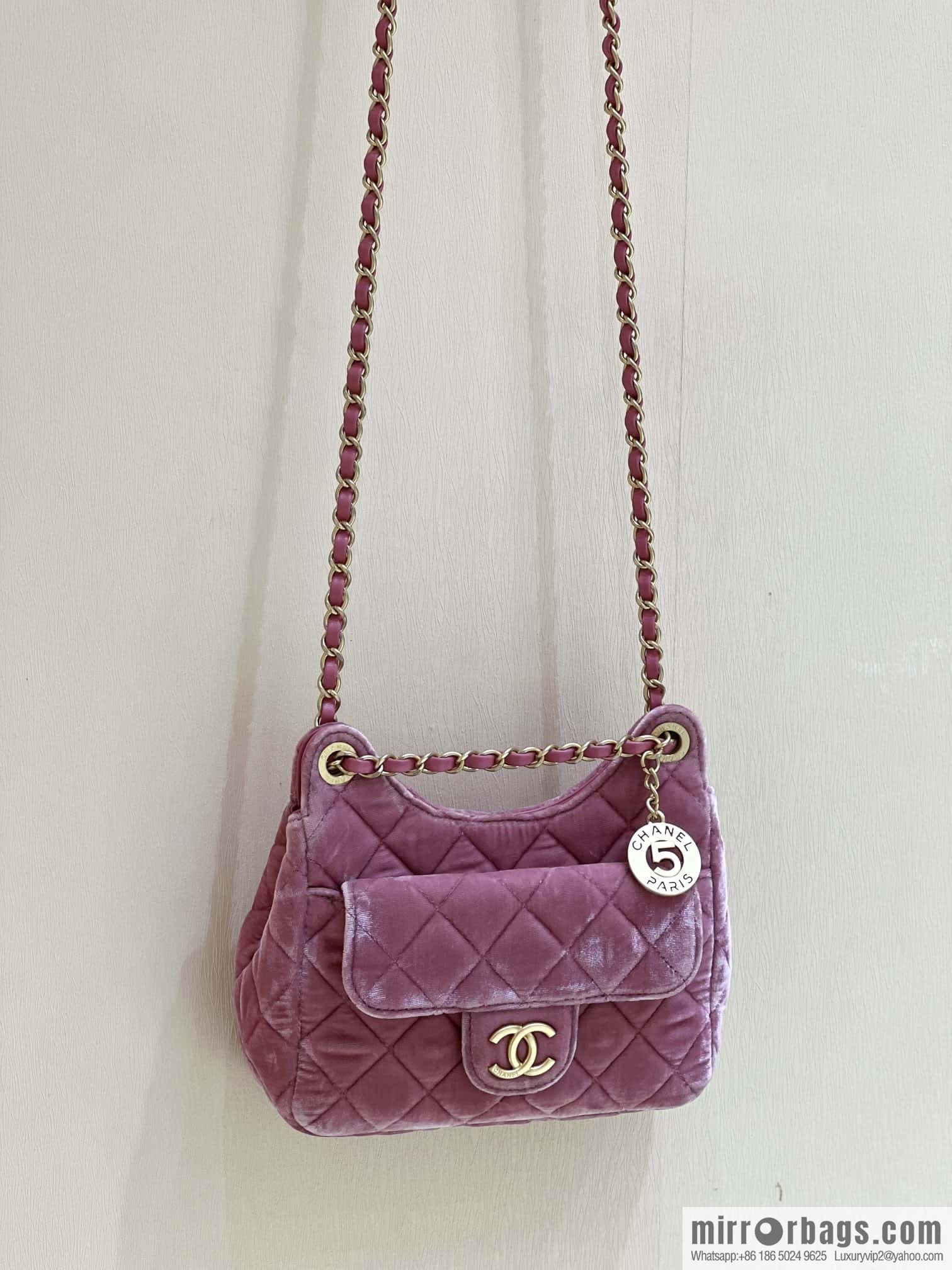 CHANEL 23B Velvet Tmall Genie AS4323 pink