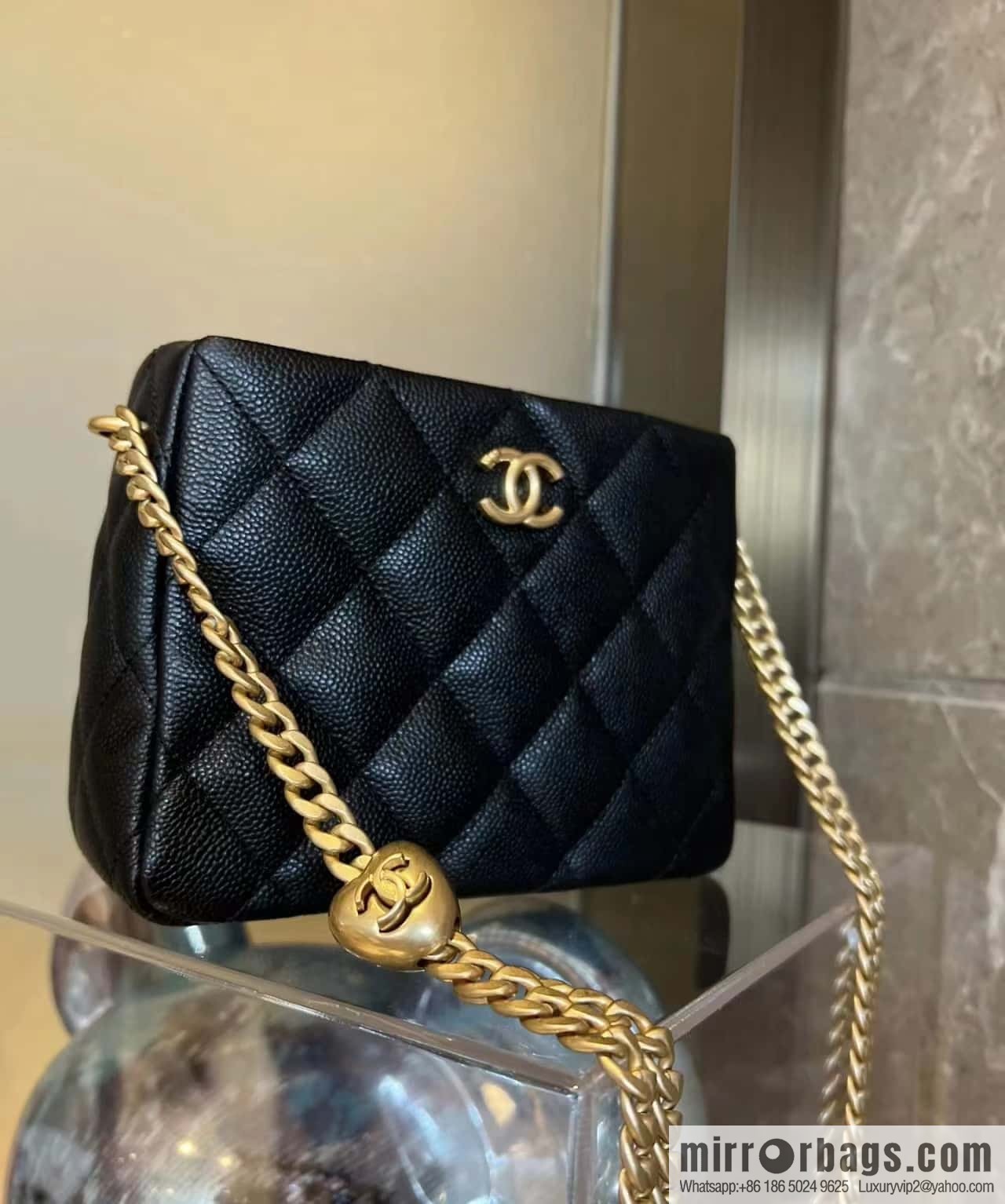 CHANEL 23P spring and summer trailer series, love adjustment buckle big explosion hobo hippie bag AS3830 black