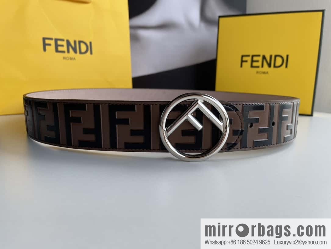 FENDI Fendi with F is Fendi logo shape buckle print belt 4.0 cm