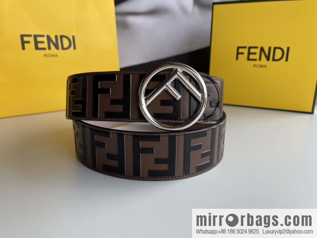 FENDI Fendi with F is Fendi logo shape buckle print belt 4.0 cm