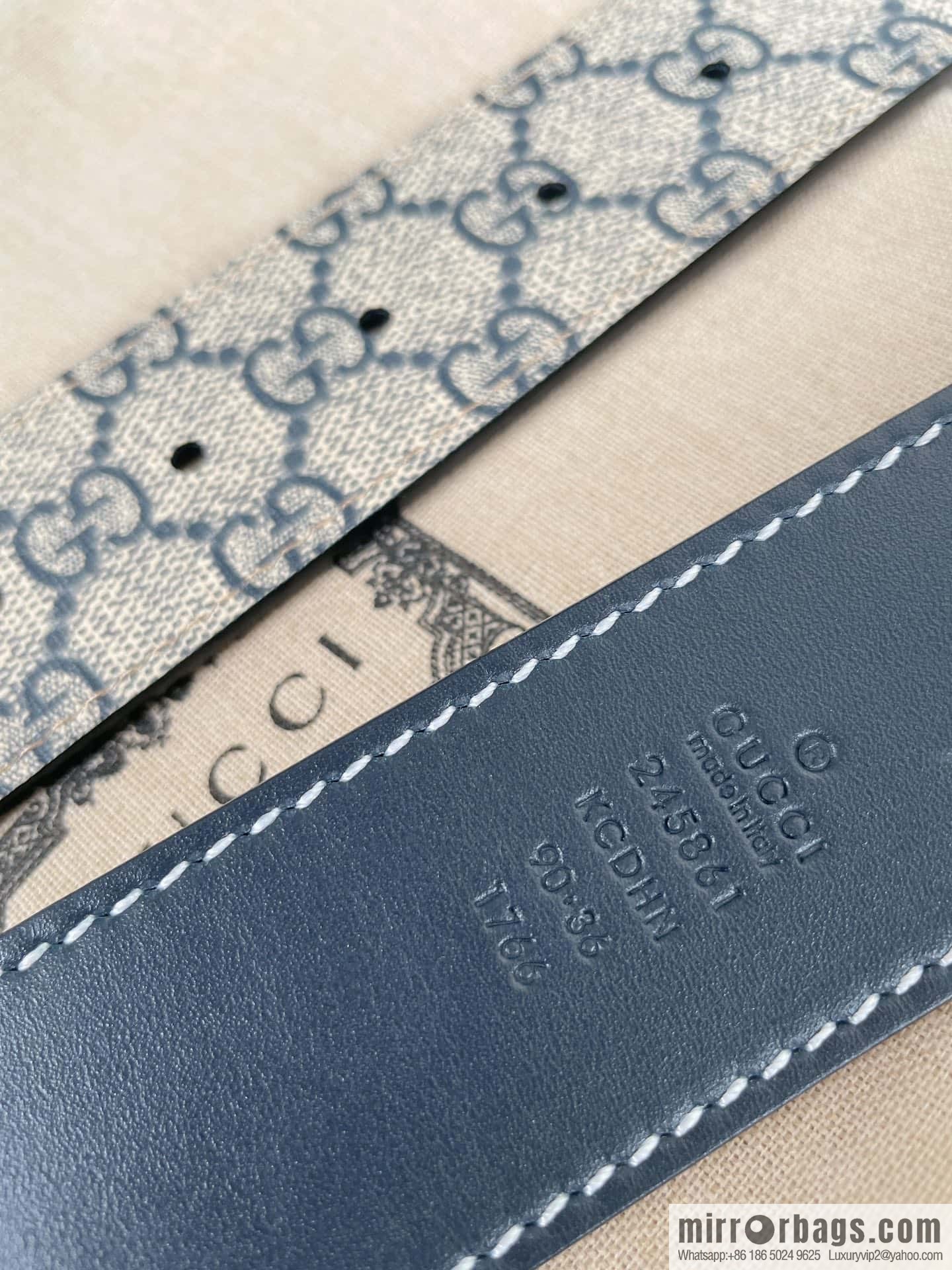 GUCCI Gucci, Classic PVC Material Double G Button Head Men's Double G Belt