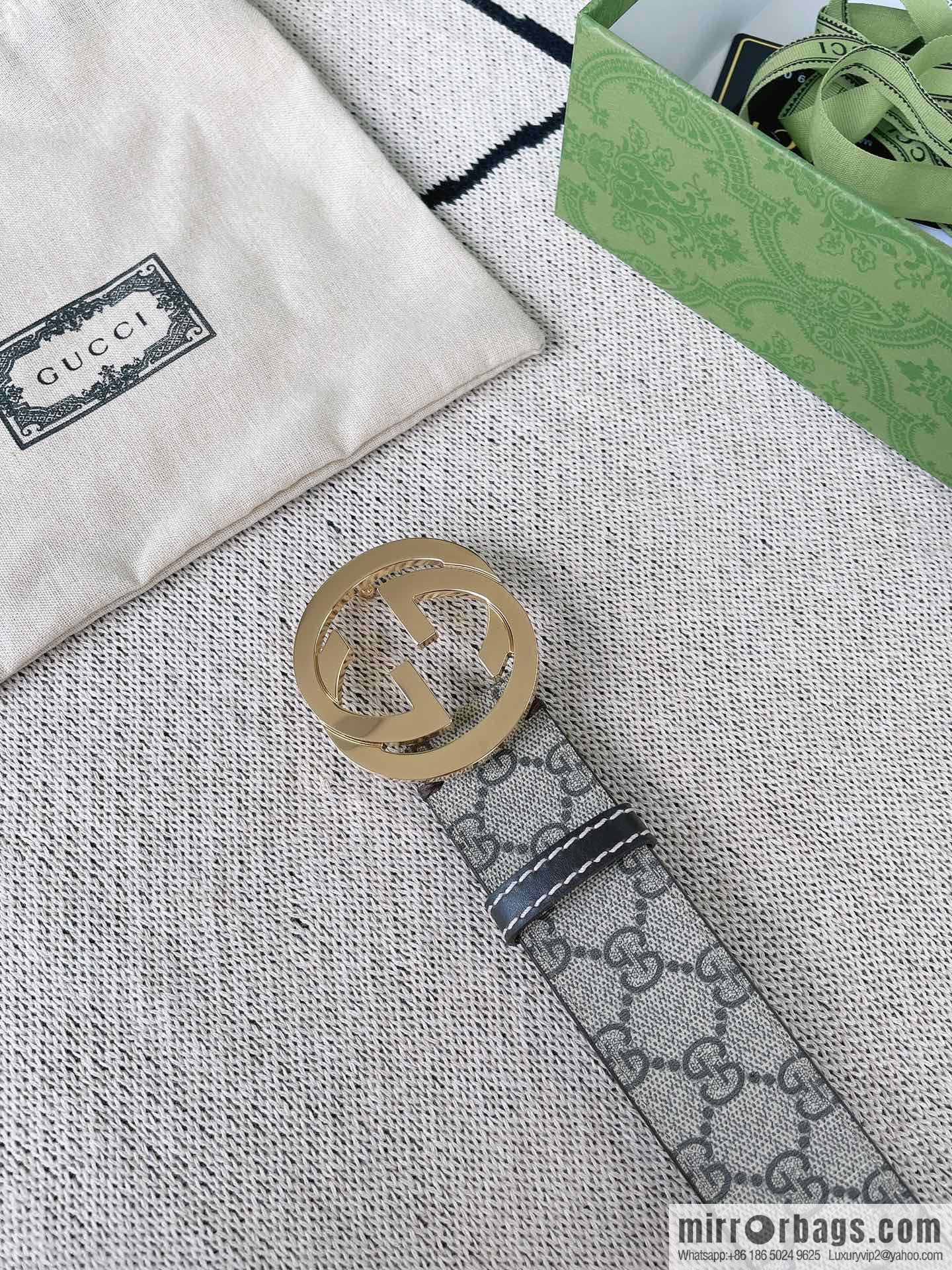 GUCCI Gucci, Classic PVC Material Double G Button Head Men's Double G Belt