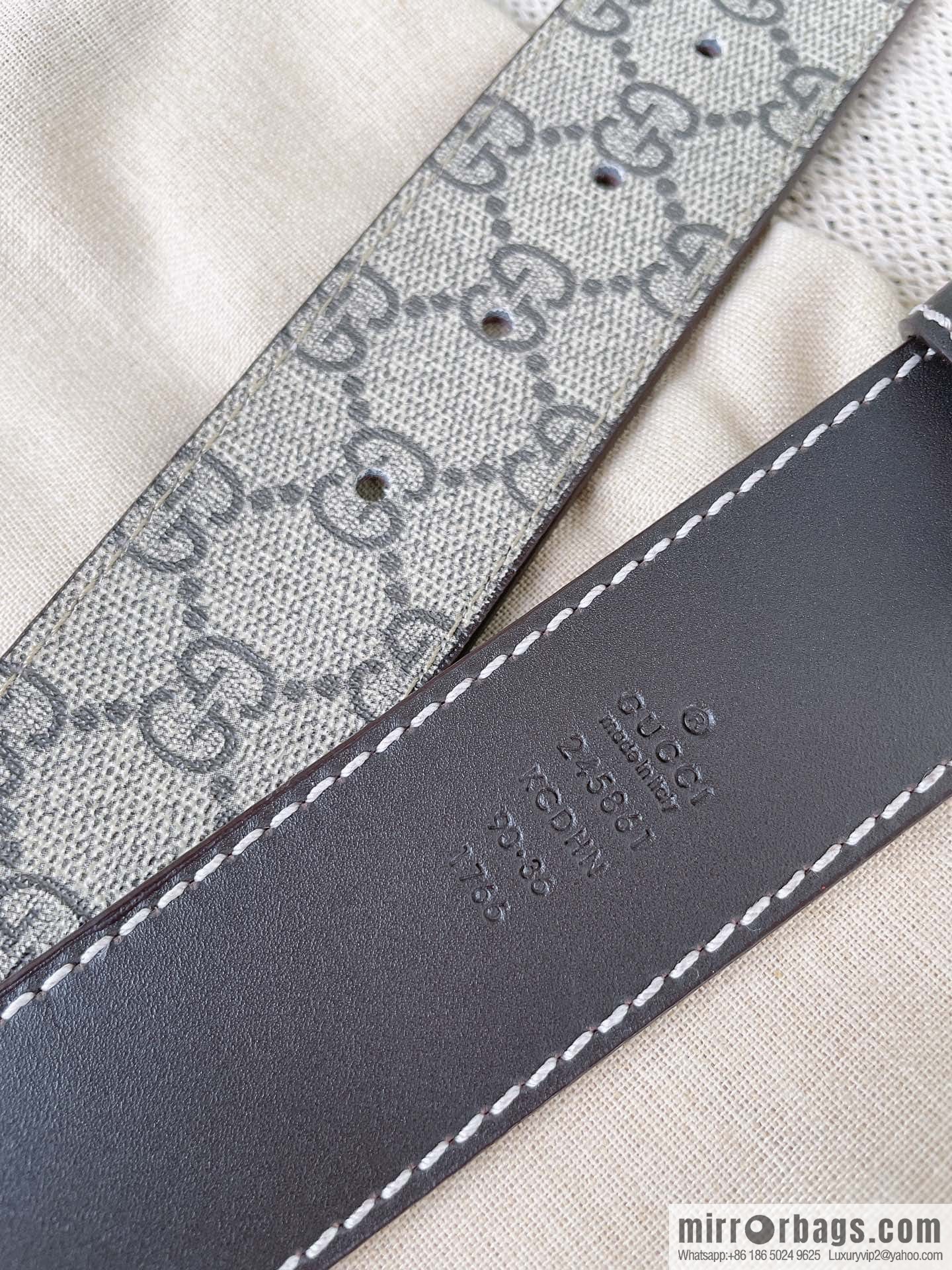 GUCCI Gucci, Classic PVC Material Double G Button Head Men's Double G Belt