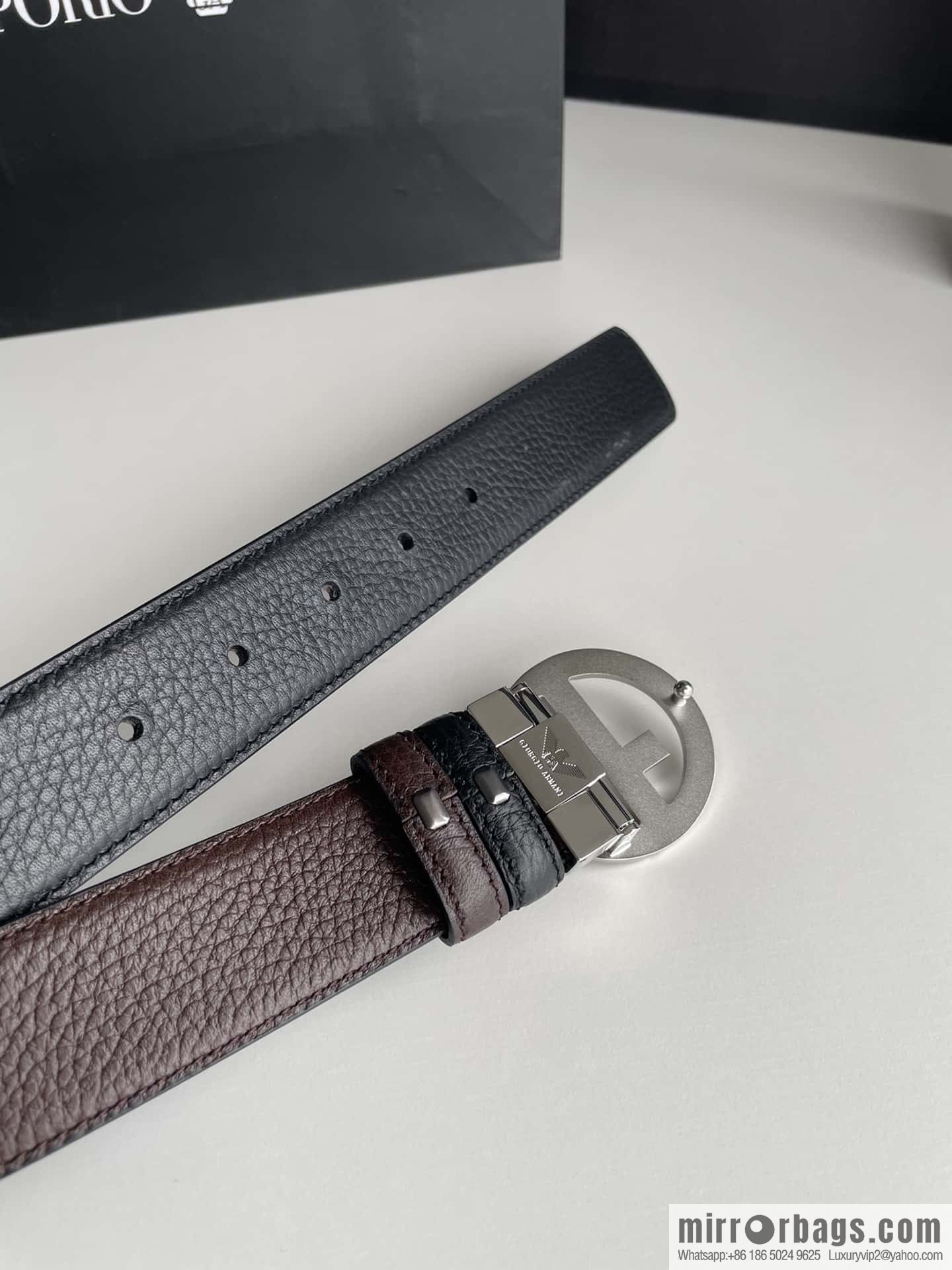 Giorgio Armani (Italy) Men's belt width 3.5cm