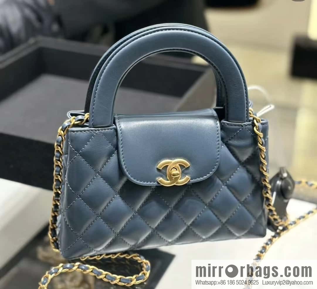 CHANEL 23K autumn and winter series Kelly bag AS4416 blue