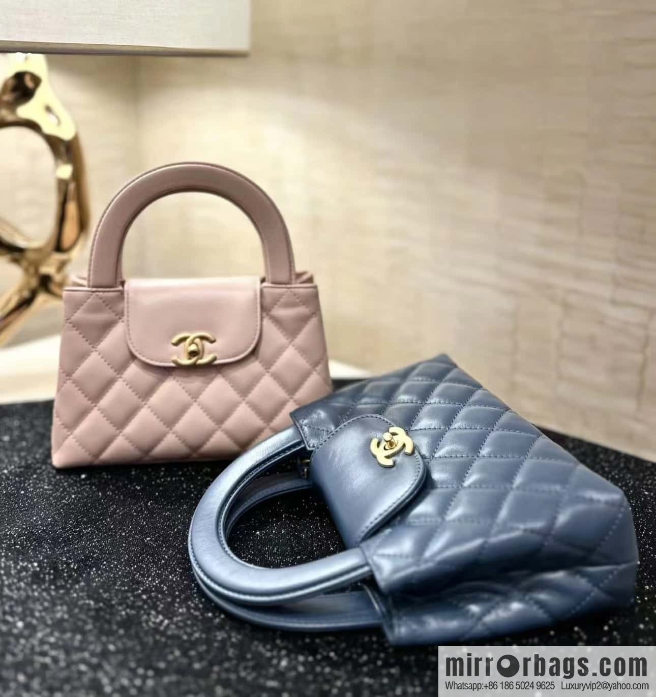 CHANEL 23K autumn and winter series Kelly bag AS4416 blue