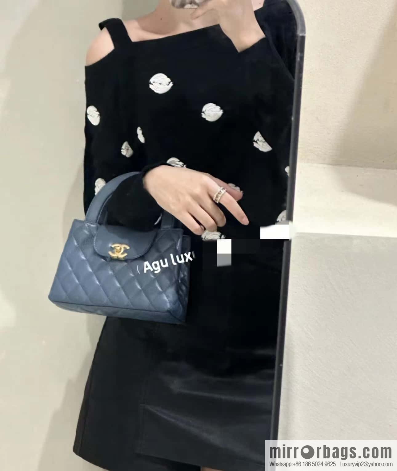 CHANEL 23K autumn and winter series Kelly bag AS4416 blue