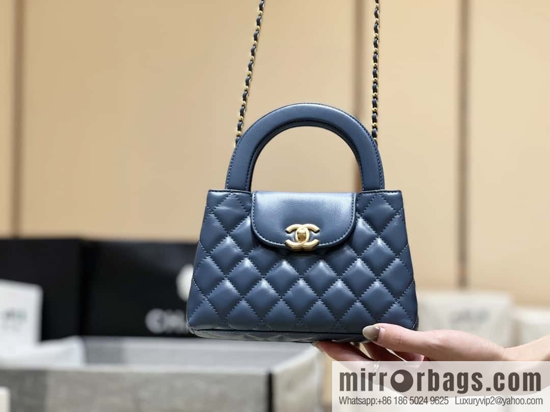 CHANEL 23K autumn and winter series Kelly bag AS4416 blue
