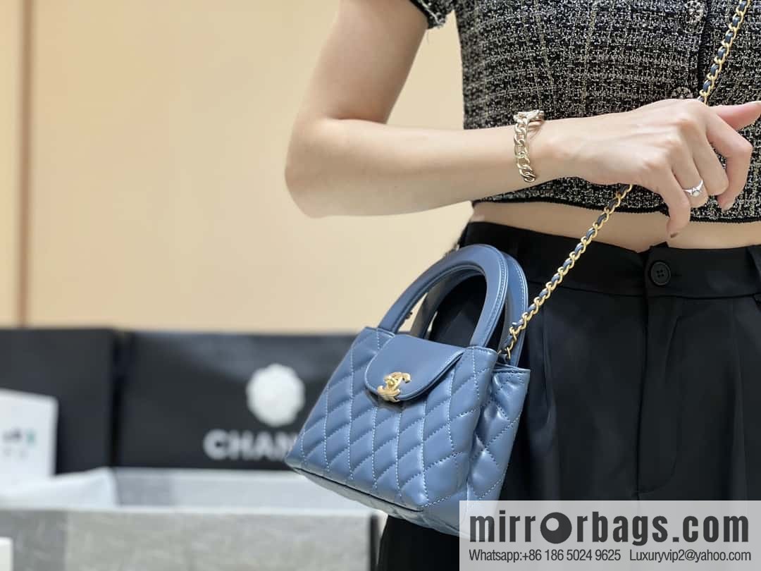 CHANEL 23K autumn and winter series Kelly bag AS4416 blue