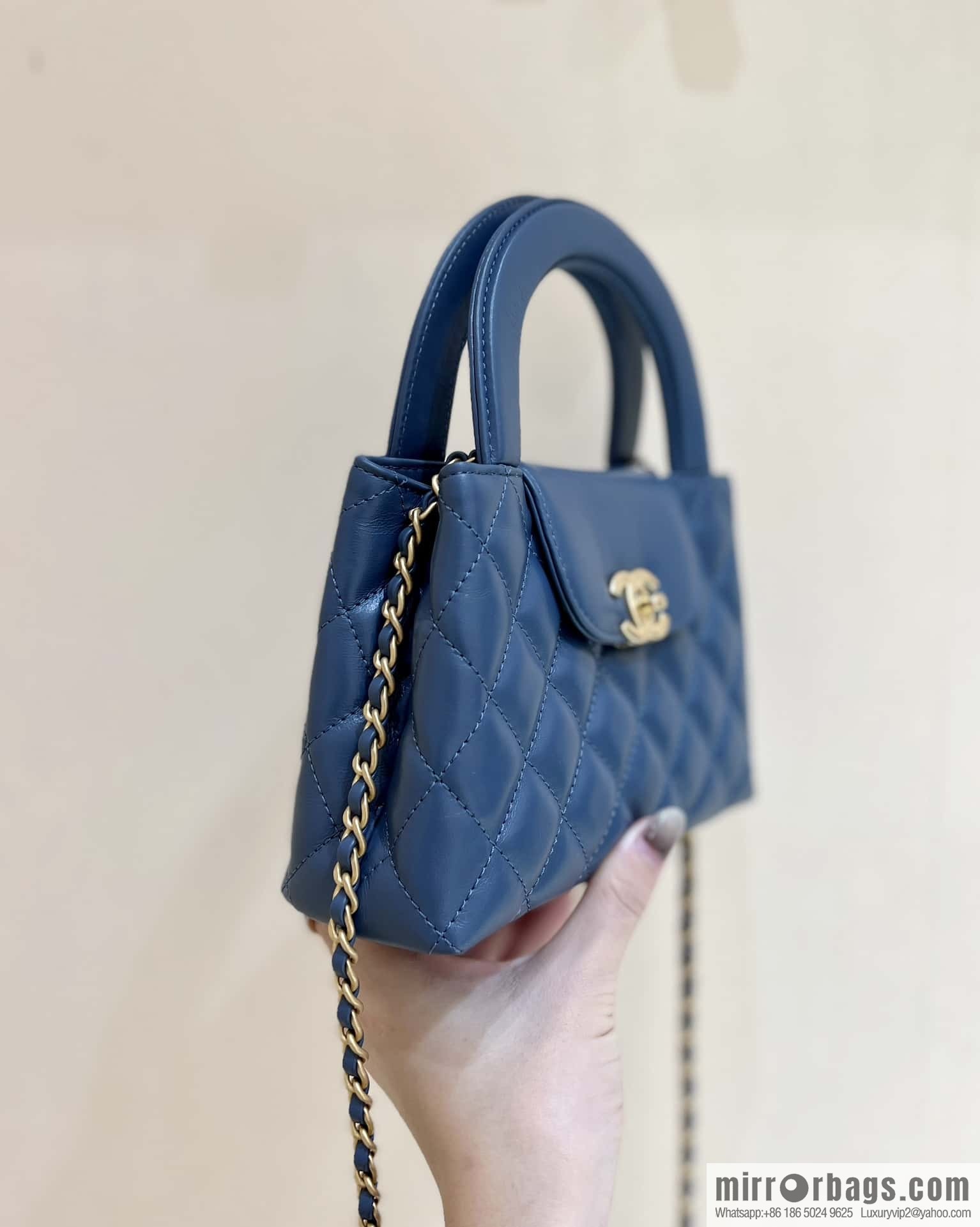 CHANEL 23K autumn and winter series Kelly bag AS4416 blue