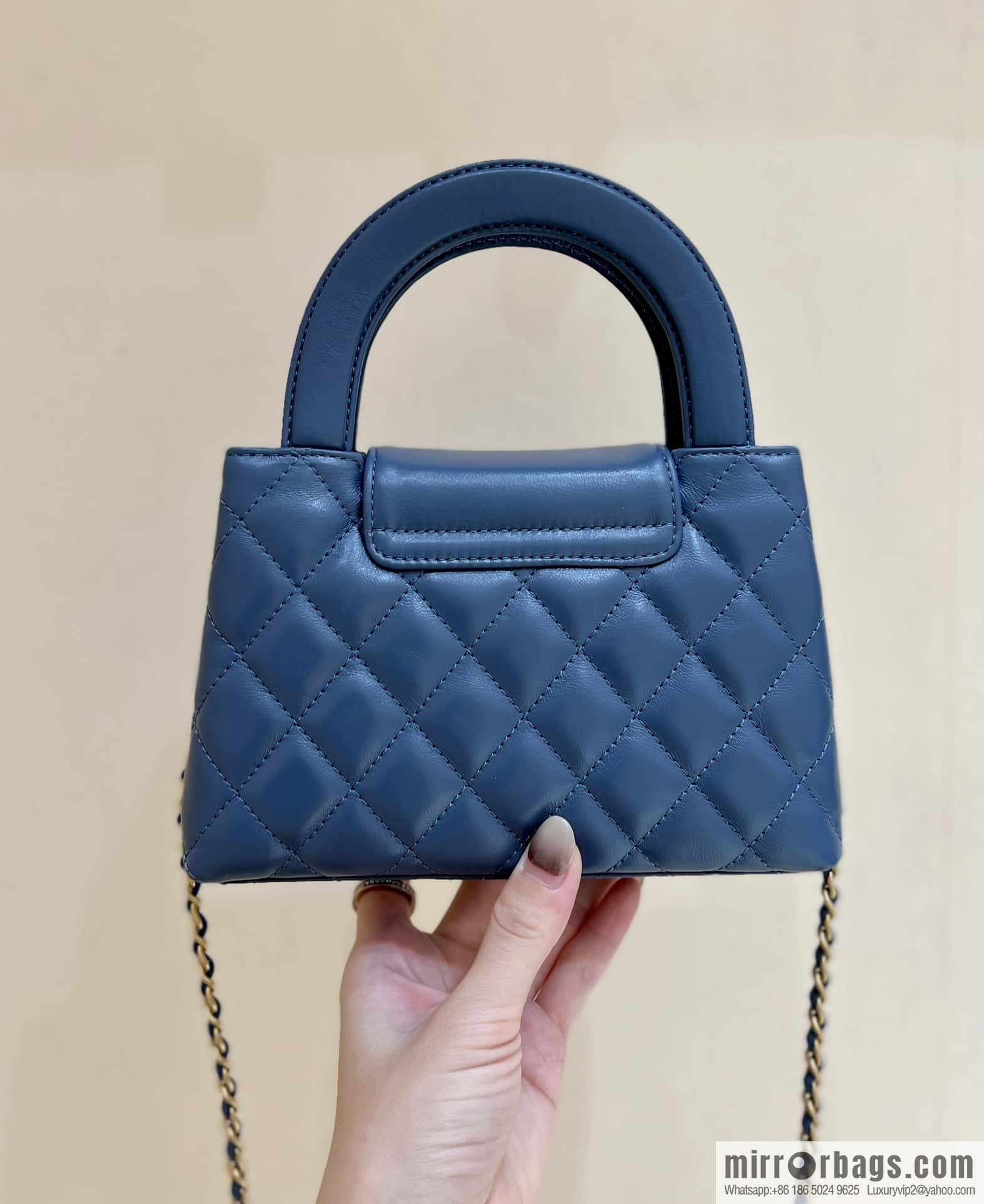 CHANEL 23K autumn and winter series Kelly bag AS4416 blue