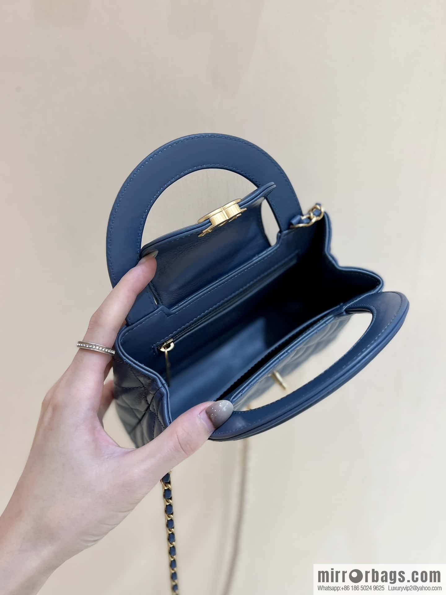CHANEL 23K autumn and winter series Kelly bag AS4416 blue