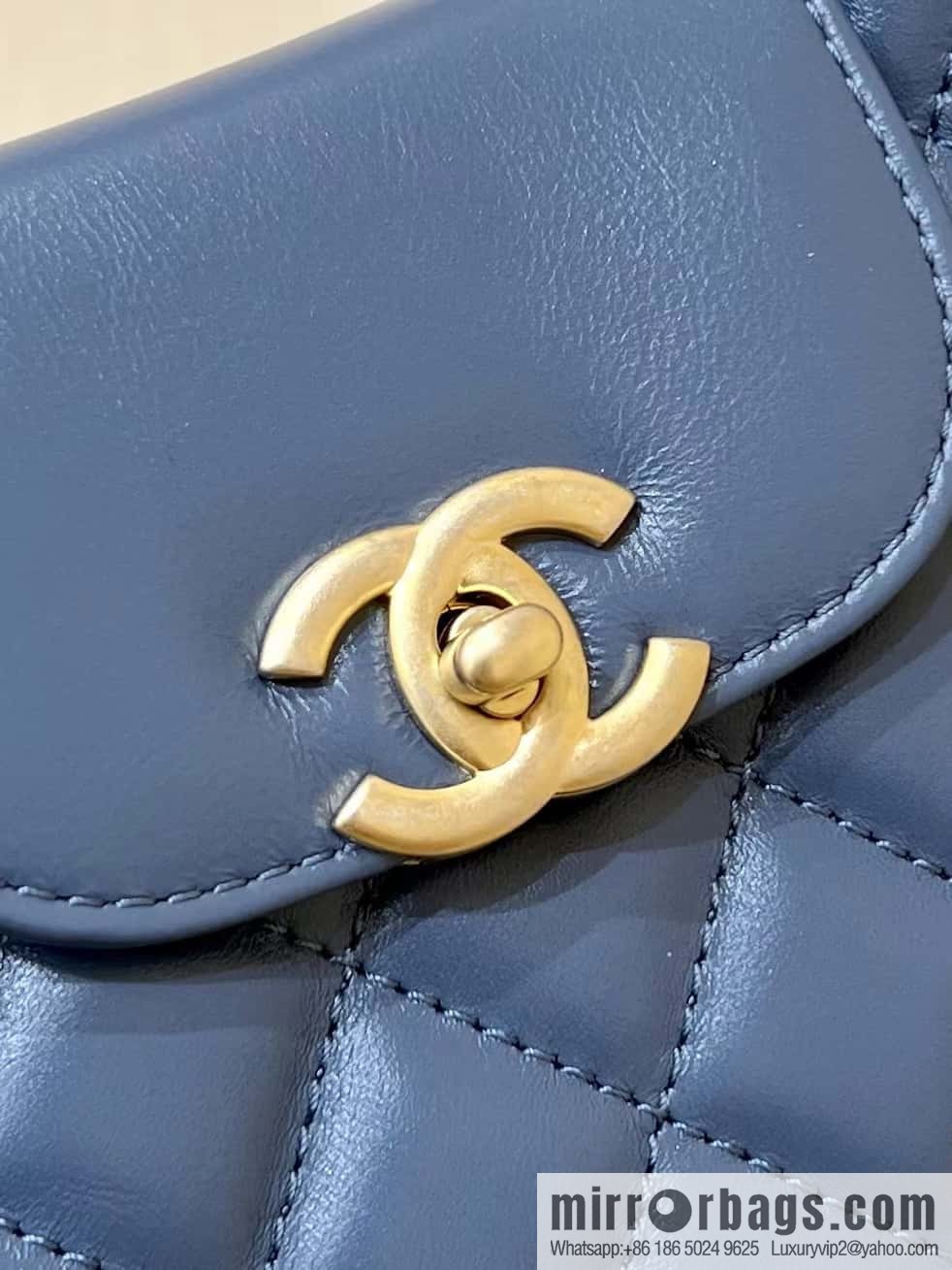 CHANEL 23K autumn and winter series Kelly bag AS4416 blue