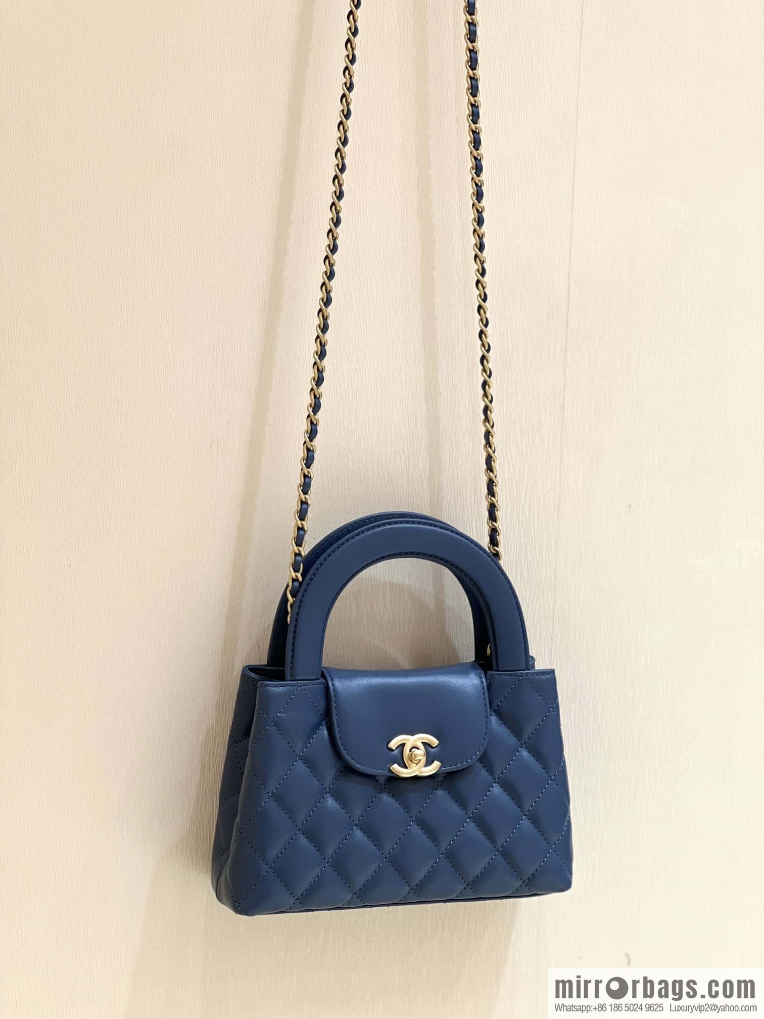 CHANEL 23K autumn and winter series Kelly bag AS4416 blue