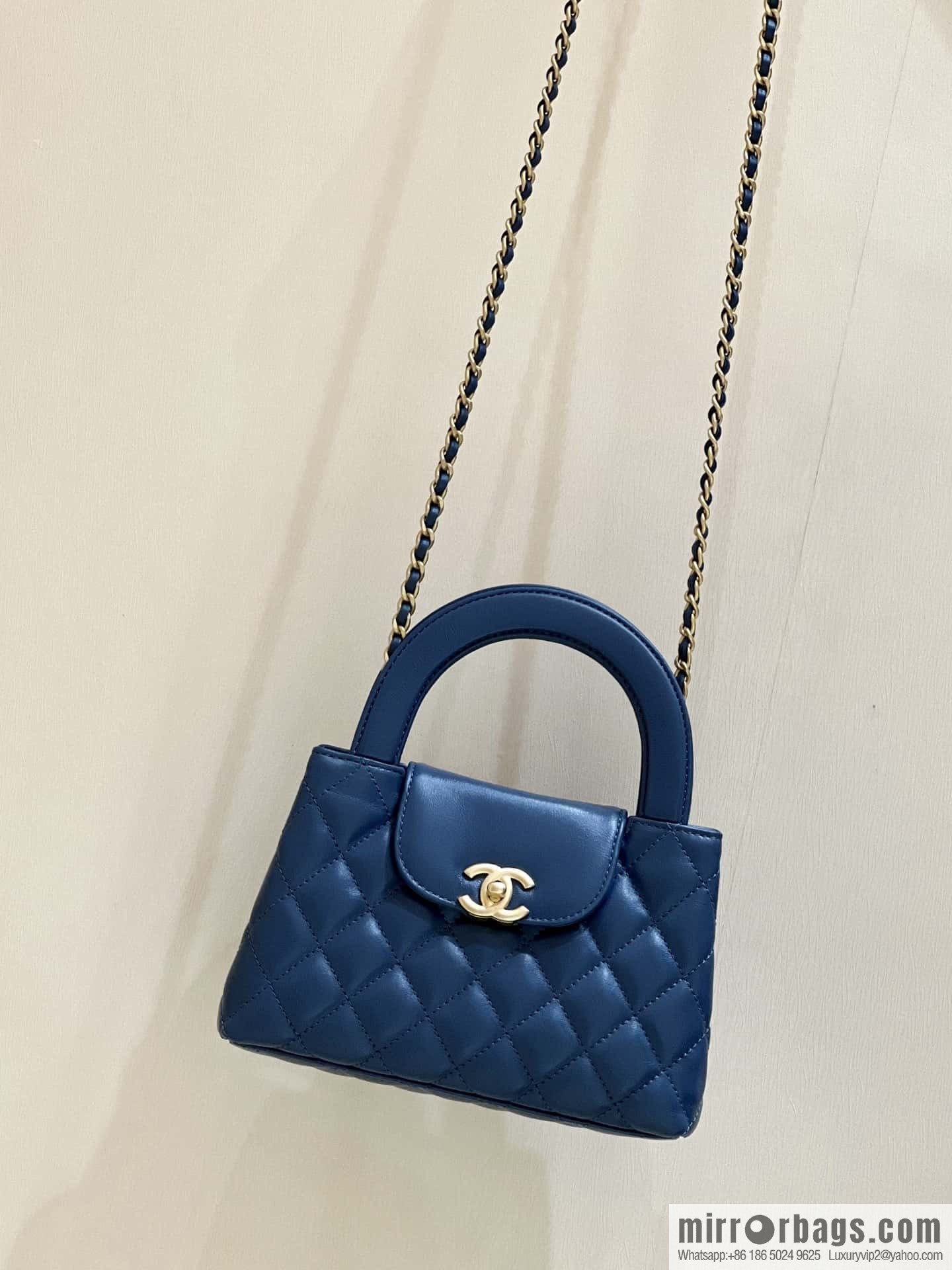 CHANEL 23K autumn and winter series Kelly bag AS4416 blue