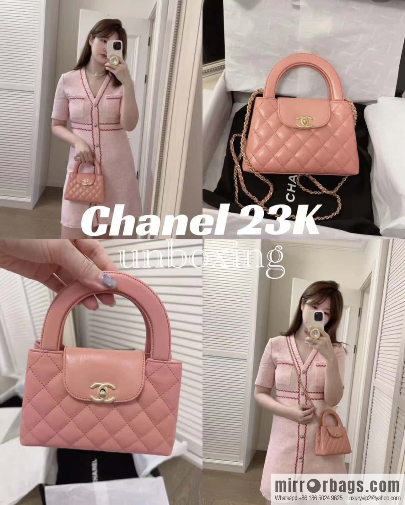 CHANEL 23K autumn and winter series Kelly bag AS4416 lobster powder