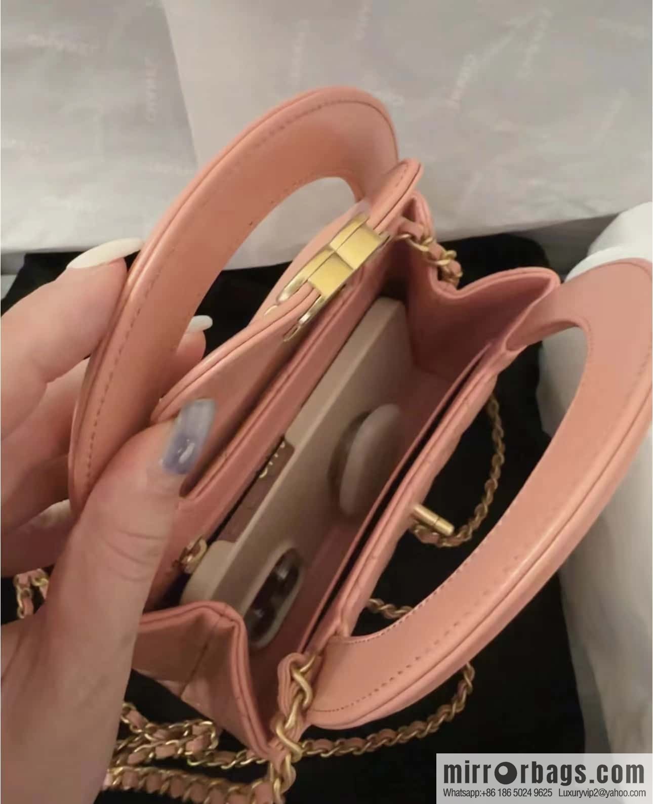 CHANEL 23K autumn and winter series Kelly bag AS4416 lobster powder