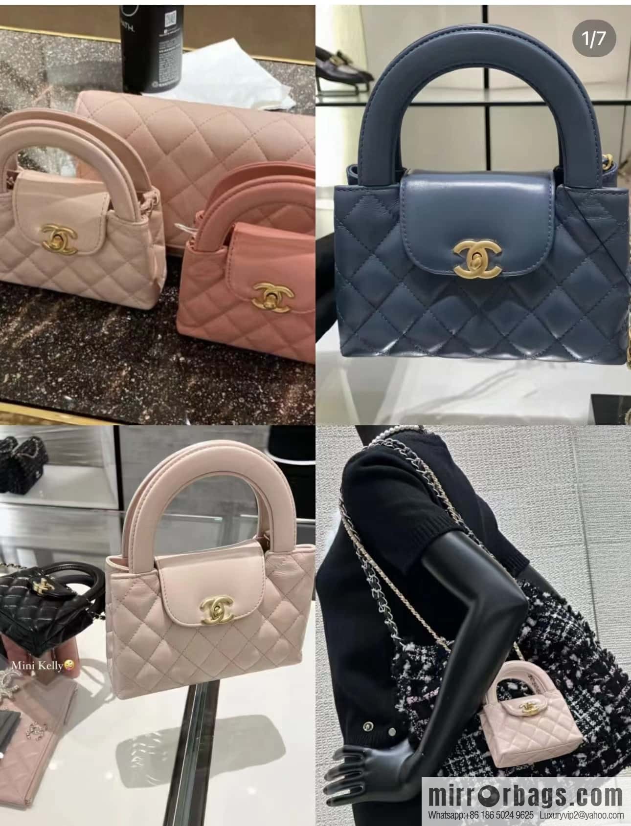 CHANEL 23K autumn and winter series Kelly bag AS4416 lobster powder