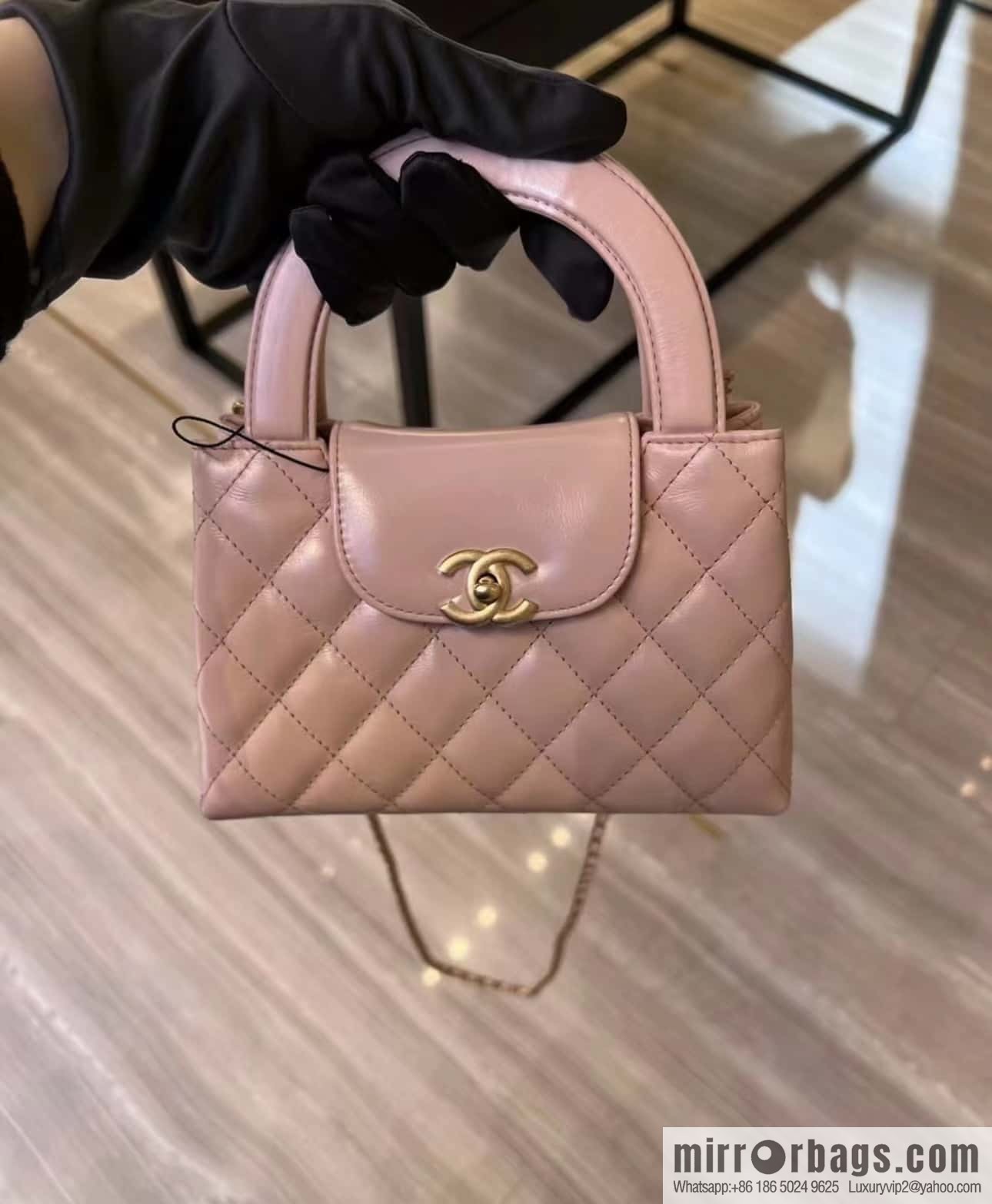 CHANEL 23K autumn and winter series Kelly bag AS4416 lobster powder