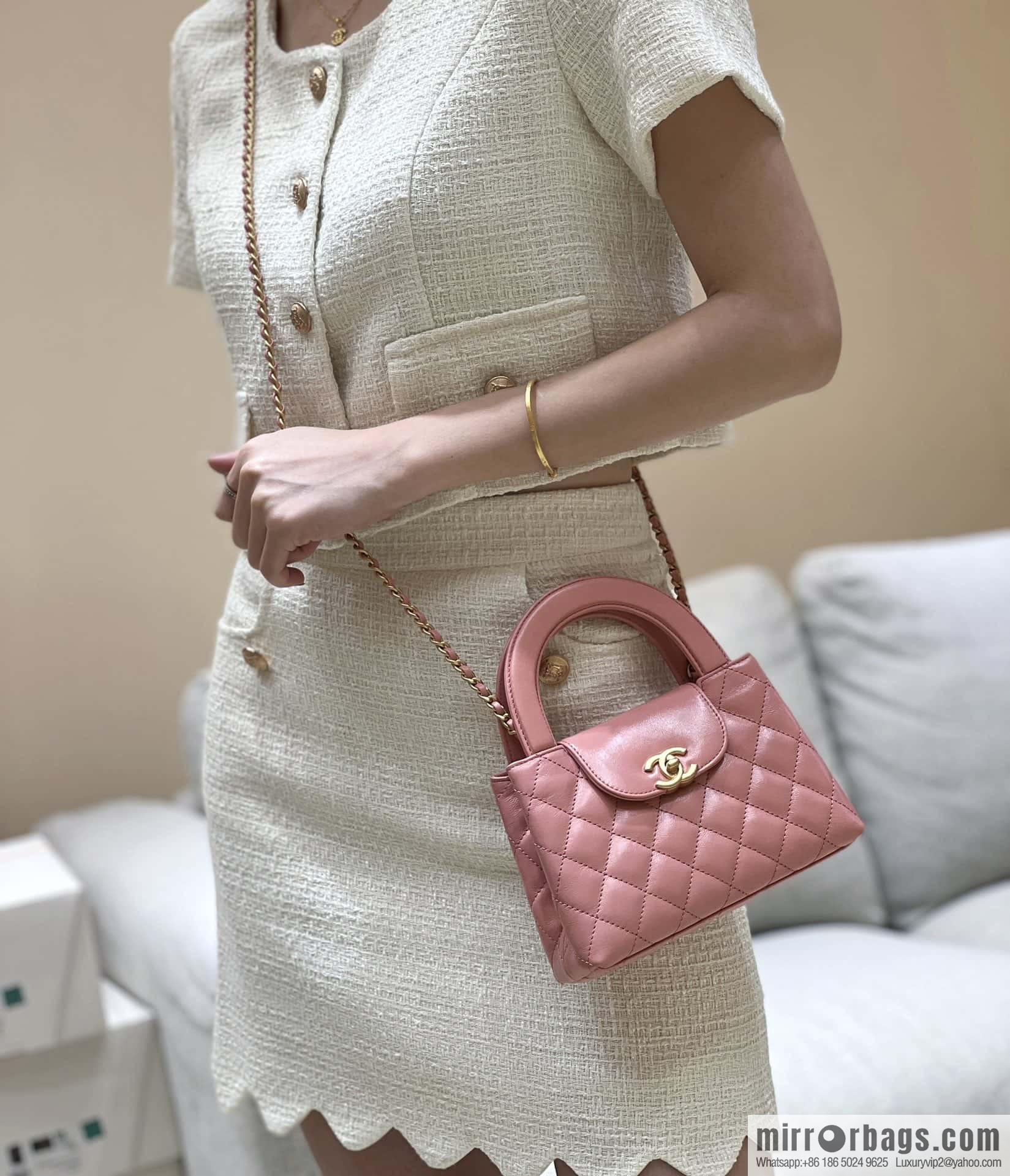 CHANEL 23K autumn and winter series Kelly bag AS4416 lobster powder