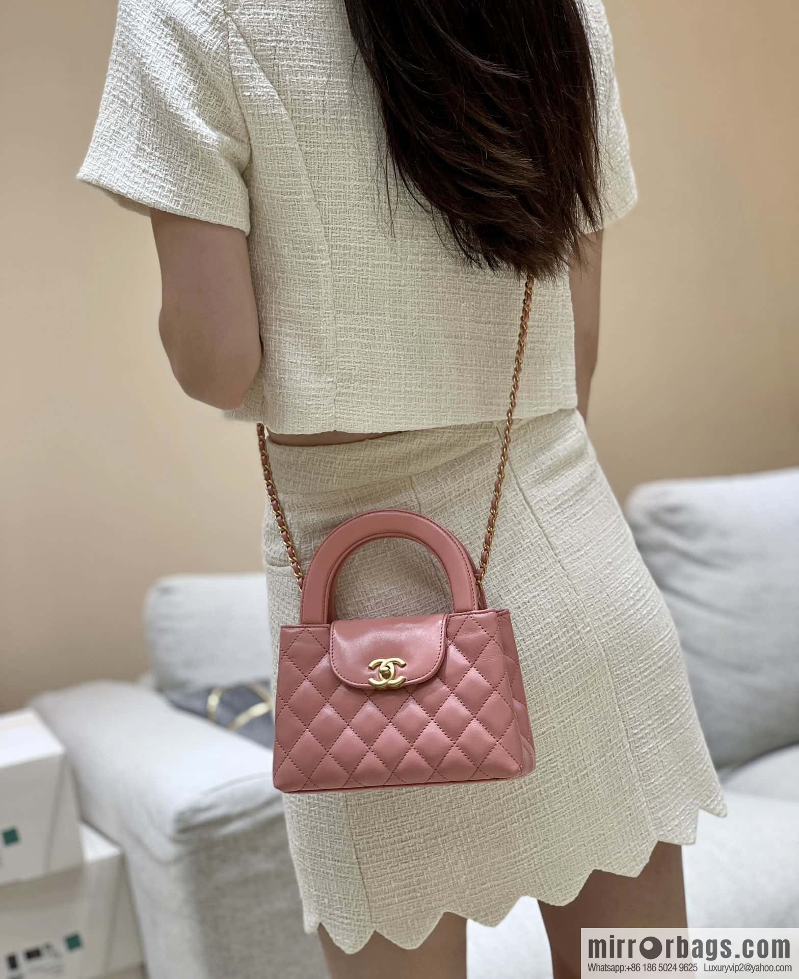 CHANEL 23K autumn and winter series Kelly bag AS4416 lobster powder