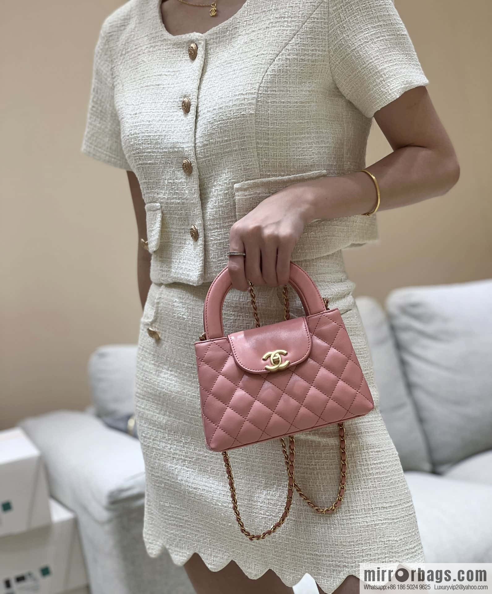 CHANEL 23K autumn and winter series Kelly bag AS4416 lobster powder