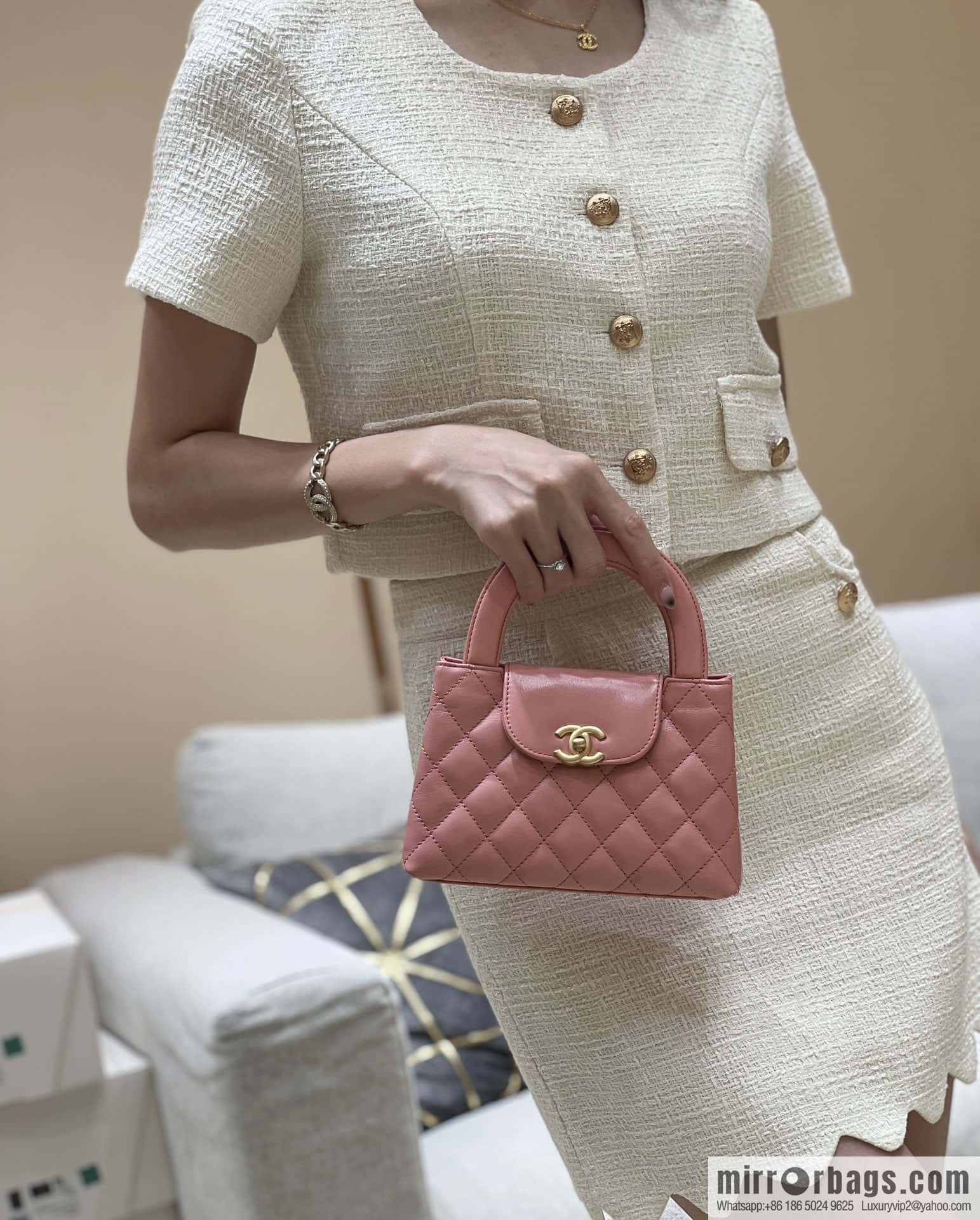 CHANEL 23K autumn and winter series Kelly bag AS4416 lobster powder