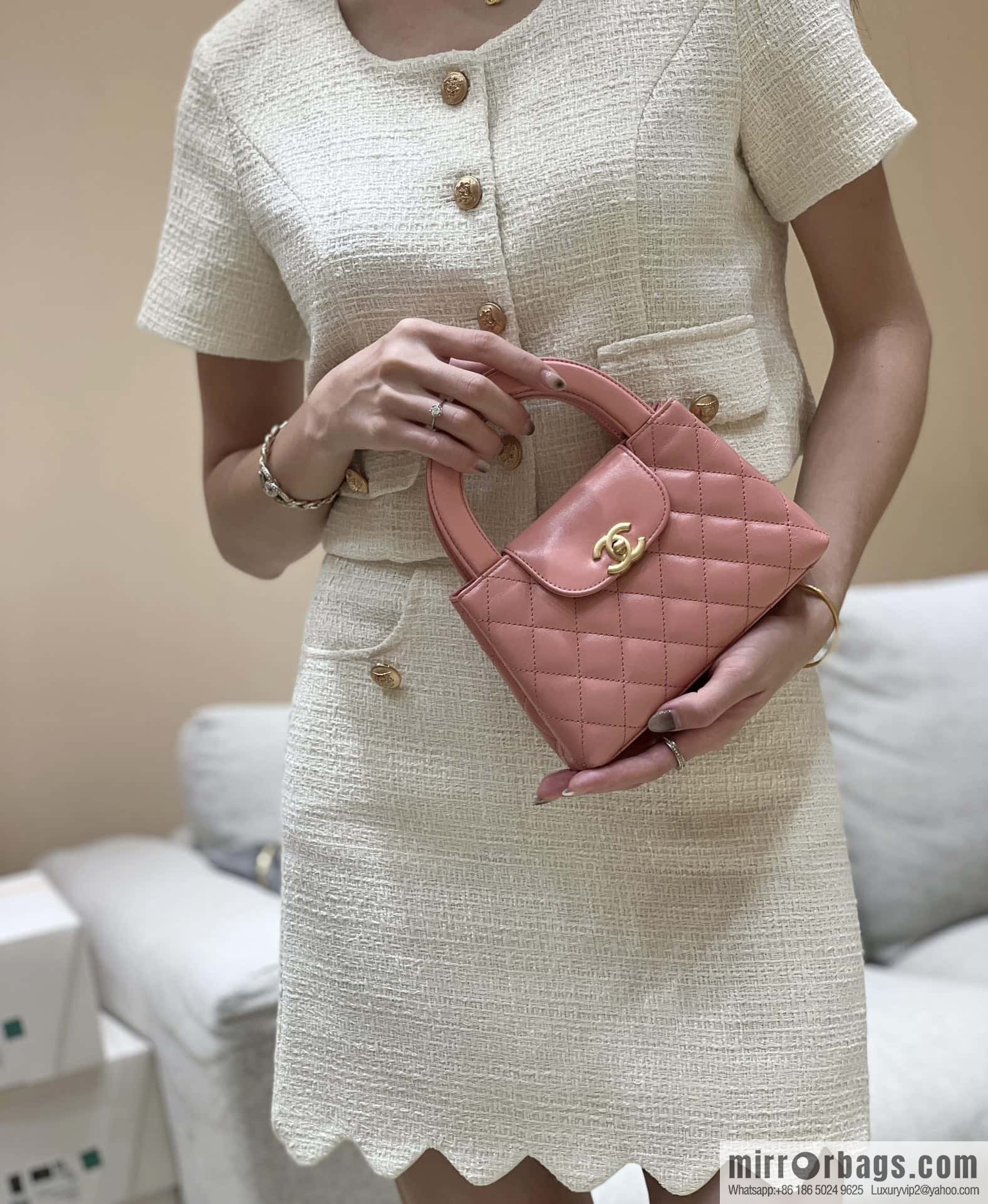 CHANEL 23K autumn and winter series Kelly bag AS4416 lobster powder