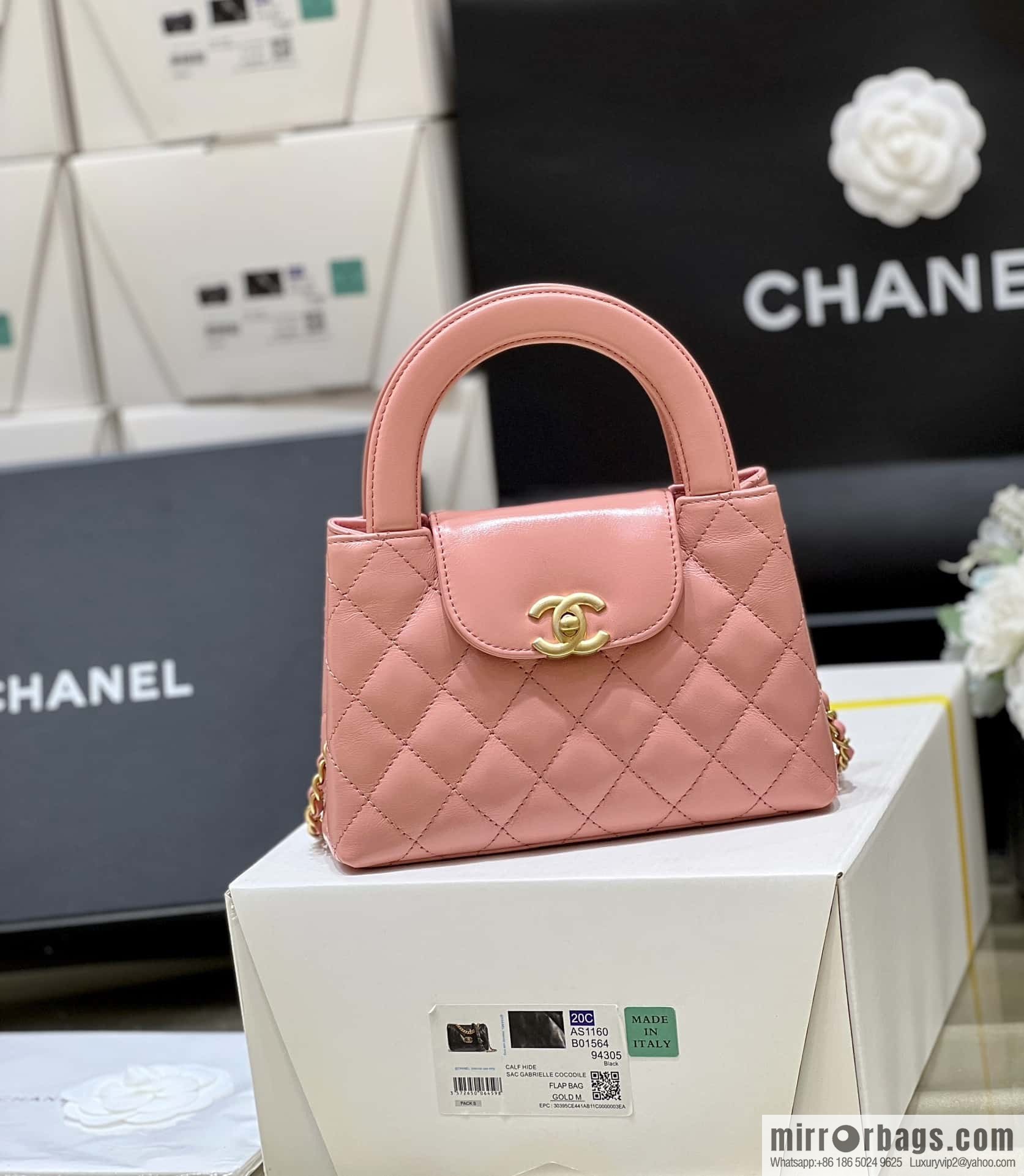 CHANEL 23K autumn and winter series Kelly bag AS4416 lobster powder