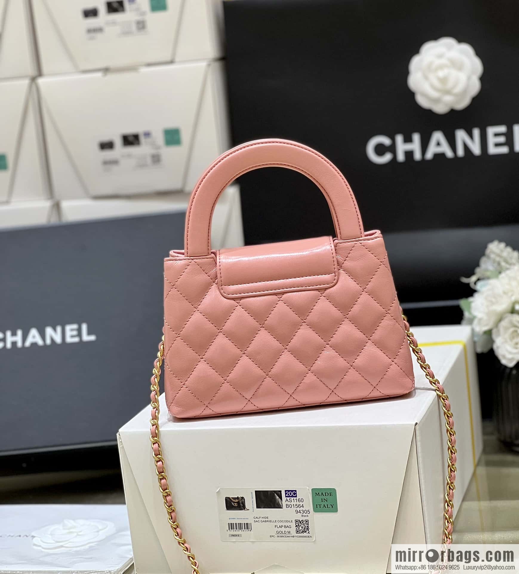 CHANEL 23K autumn and winter series Kelly bag AS4416 lobster powder
