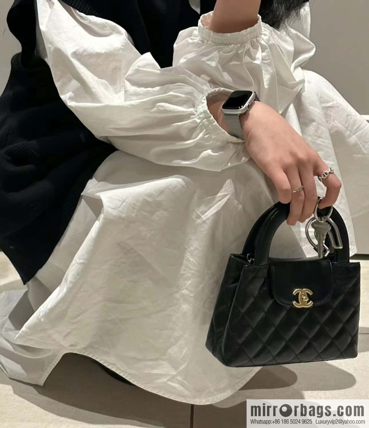CHANEL 23K autumn and winter series Kelly bag AS4416 black