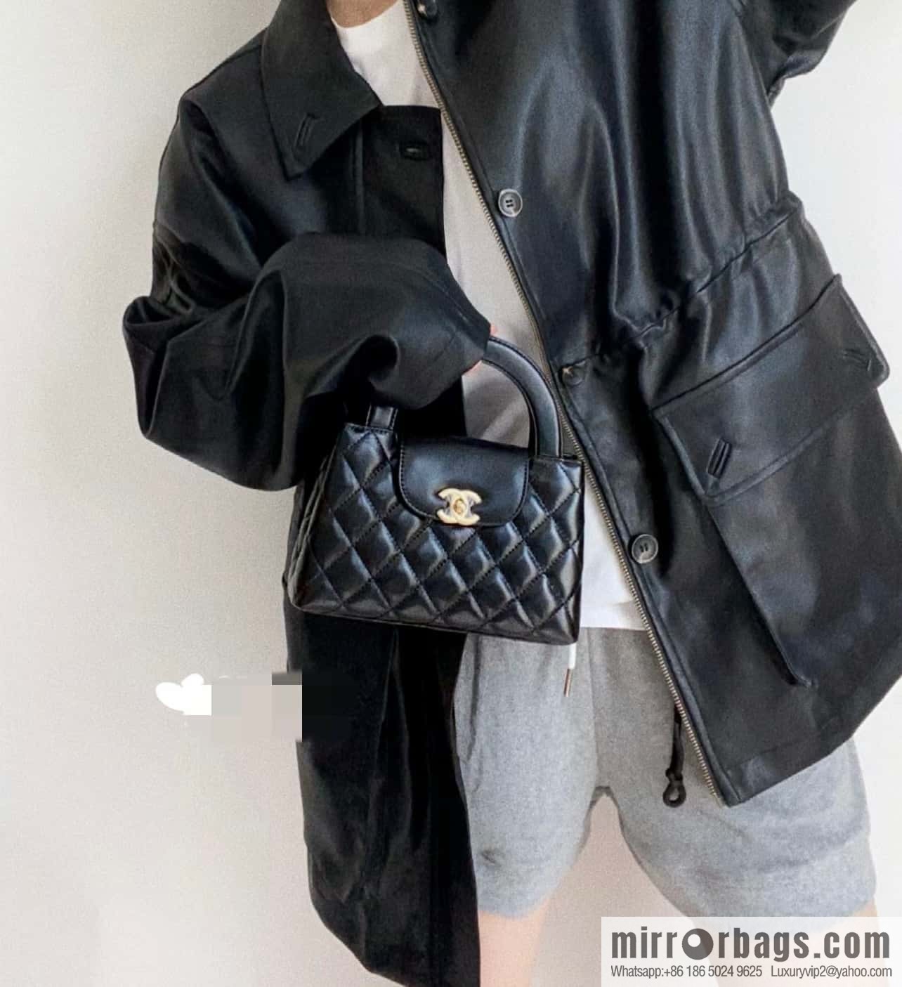 CHANEL 23K autumn and winter series Kelly bag AS4416 black