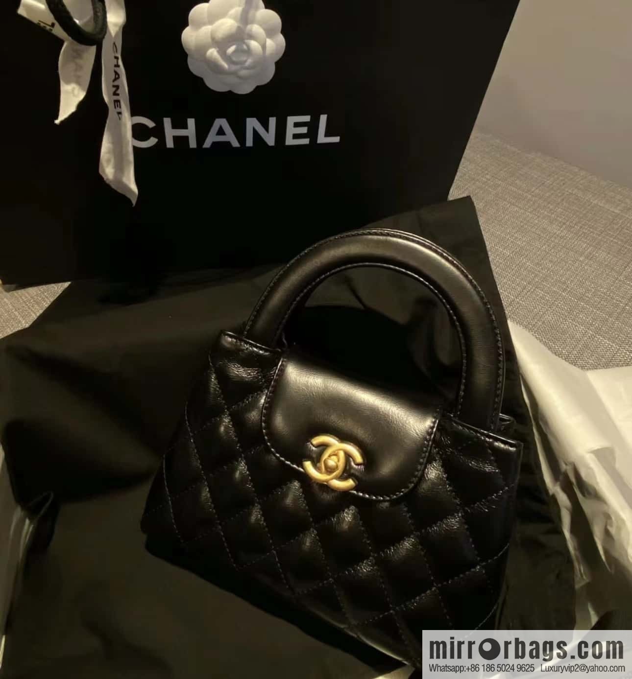 CHANEL 23K autumn and winter series Kelly bag AS4416 black