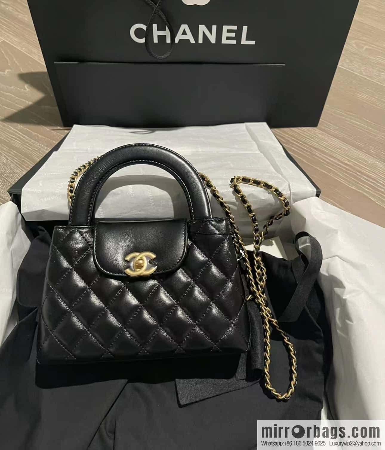 CHANEL 23K autumn and winter series Kelly bag AS4416 black