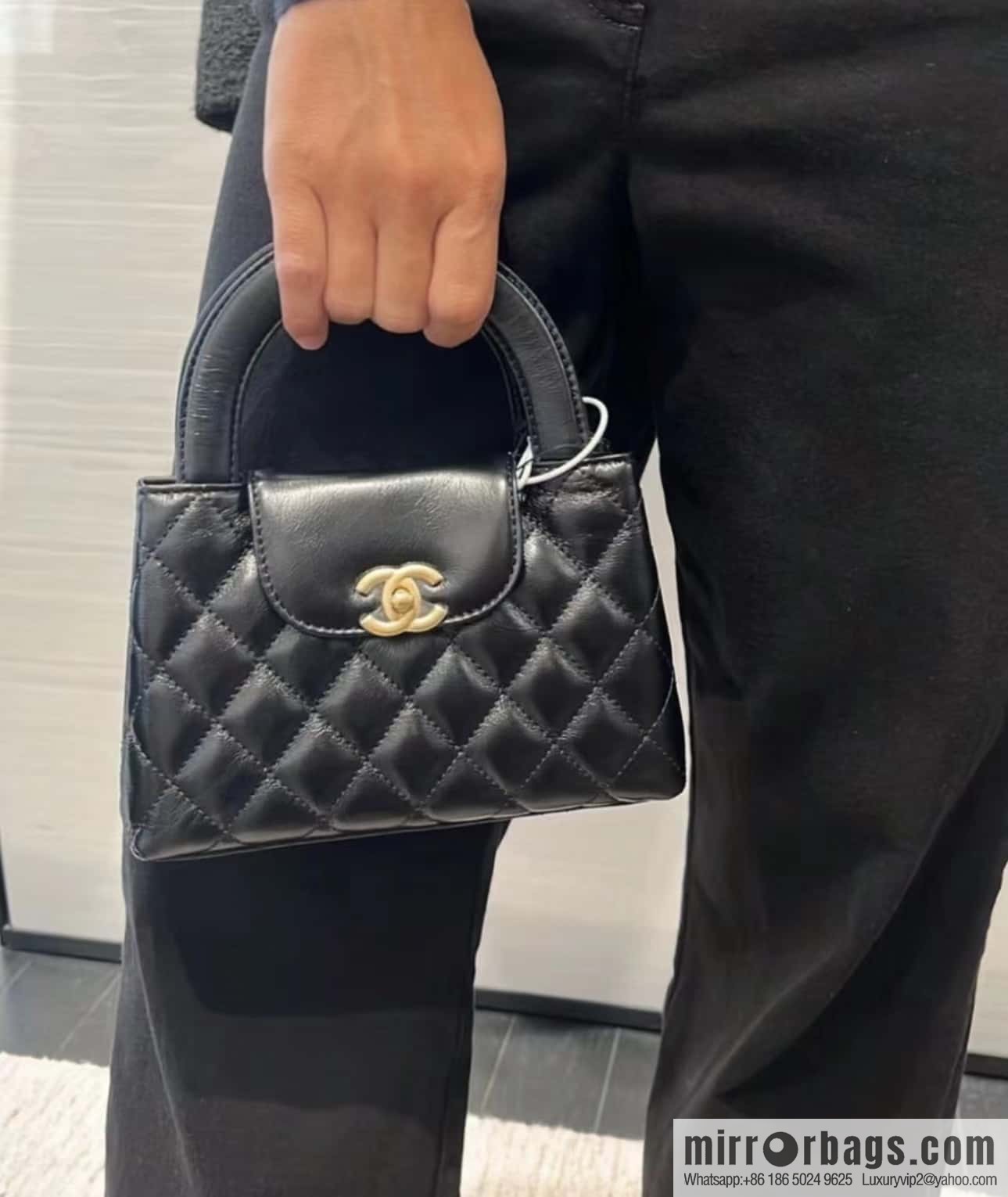 CHANEL 23K autumn and winter series Kelly bag AS4416 black