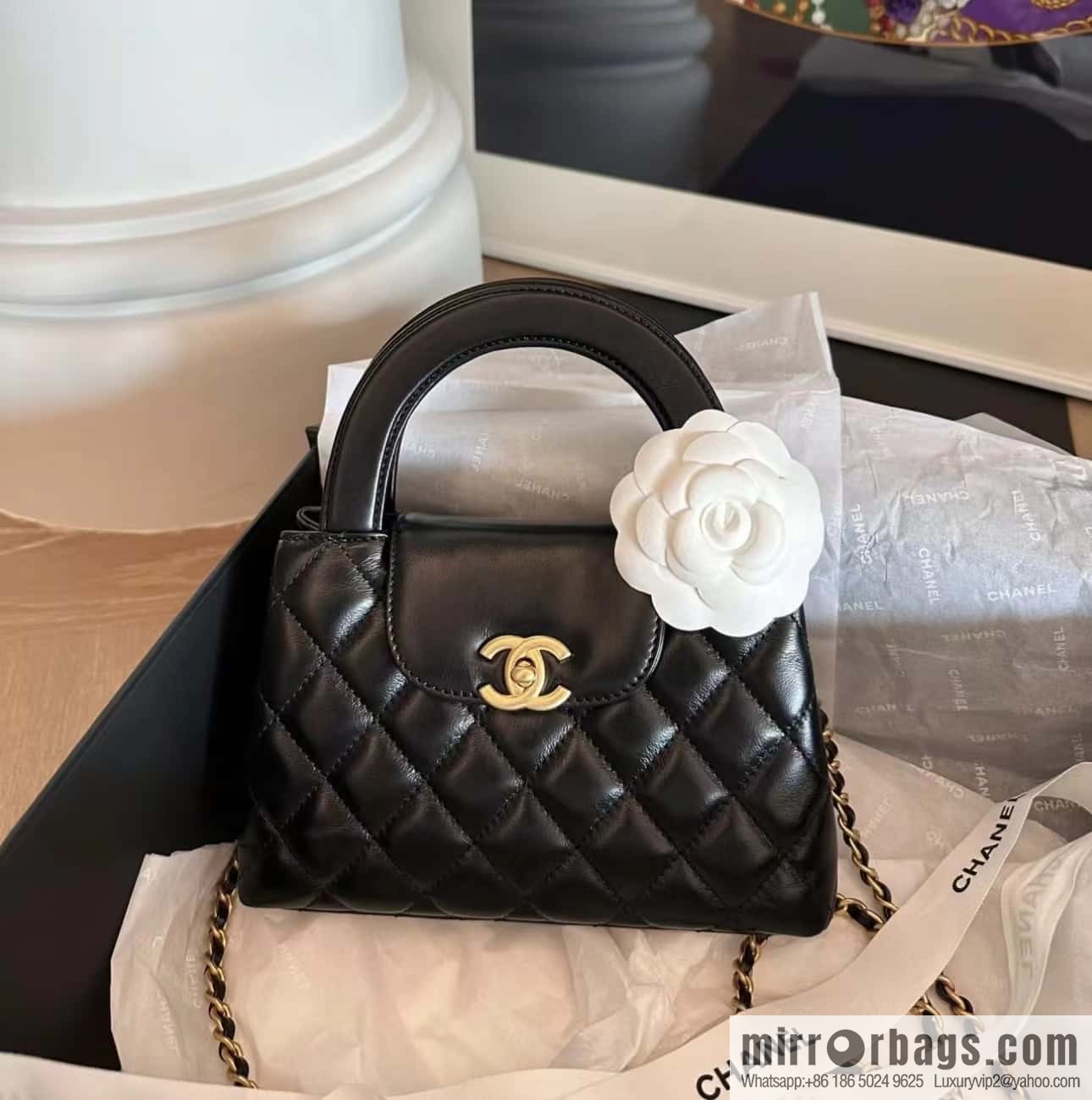 CHANEL 23K autumn and winter series Kelly bag AS4416 black