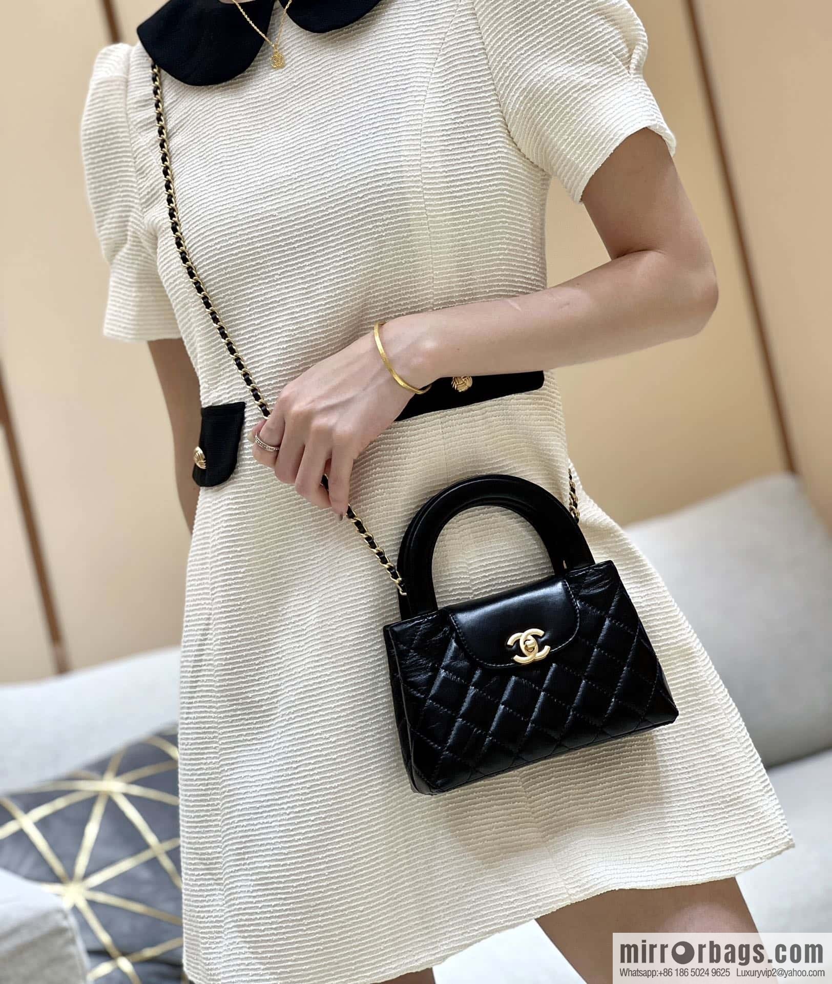 CHANEL 23K autumn and winter series Kelly bag AS4416 black