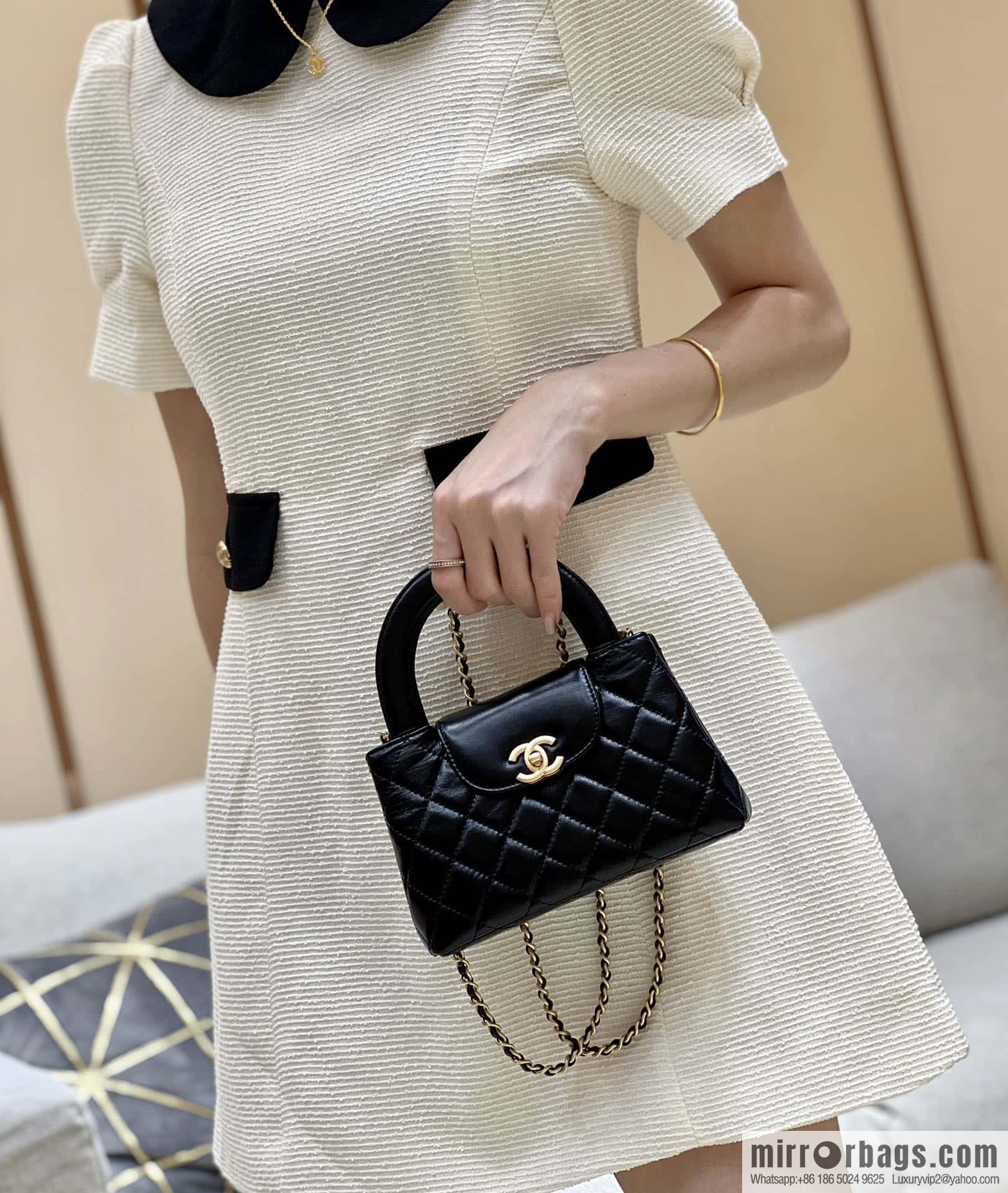 CHANEL 23K autumn and winter series Kelly bag AS4416 black