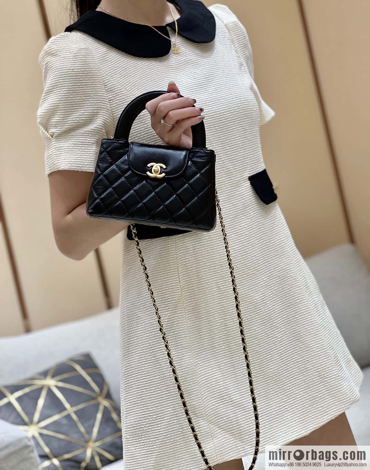 CHANEL 23K autumn and winter series Kelly bag AS4416 black