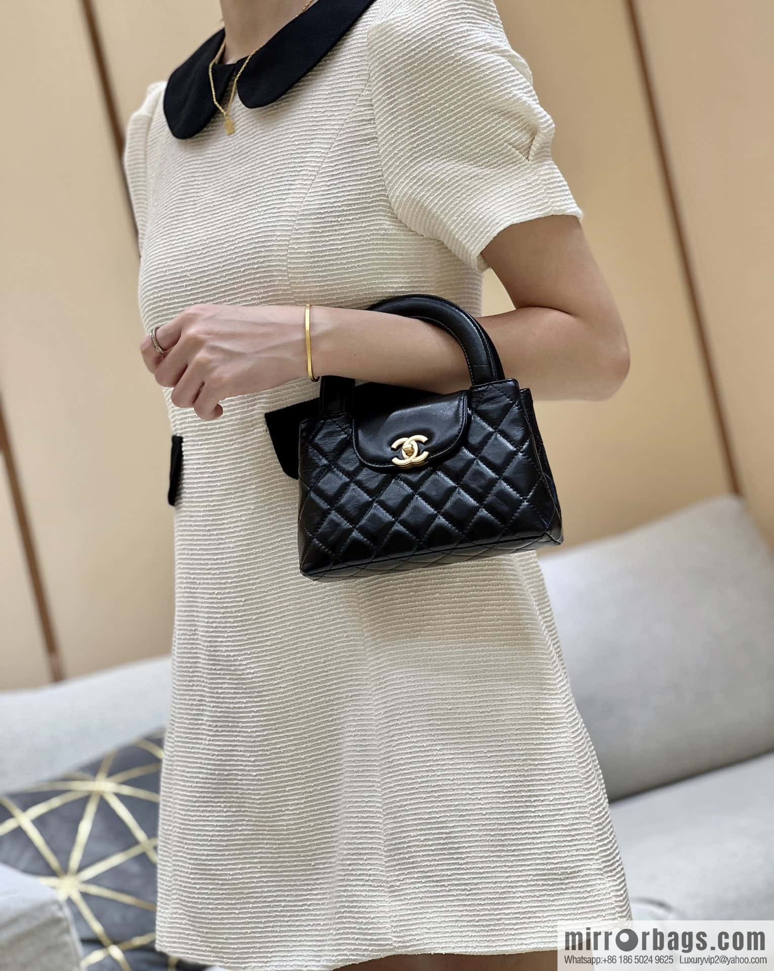 CHANEL 23K autumn and winter series Kelly bag AS4416 black