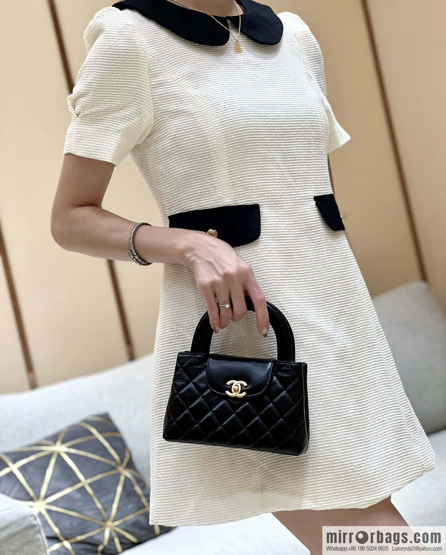 CHANEL 23K autumn and winter series Kelly bag AS4416 black