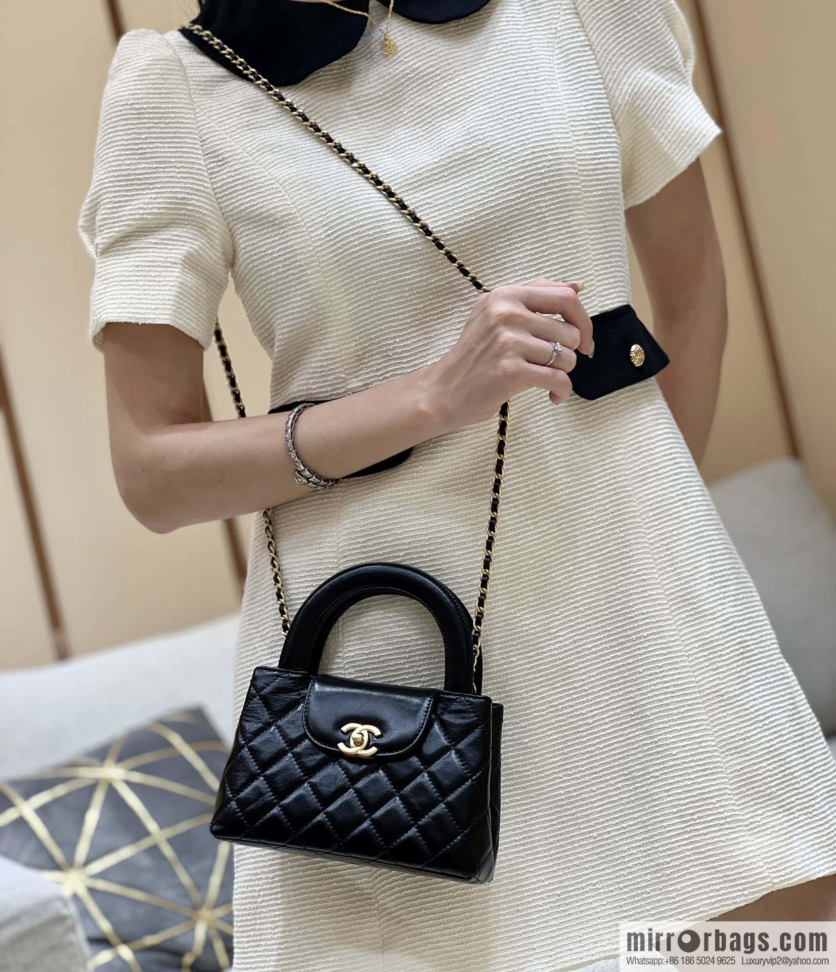 CHANEL 23K autumn and winter series Kelly bag AS4416 black