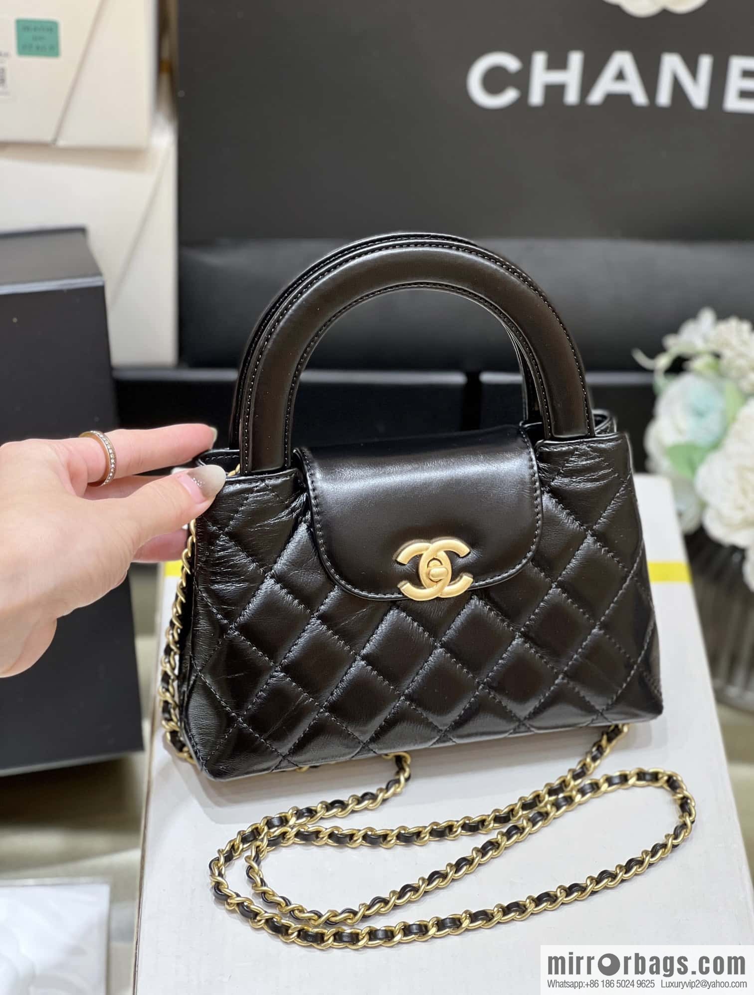 CHANEL 23K autumn and winter series Kelly bag AS4416 black