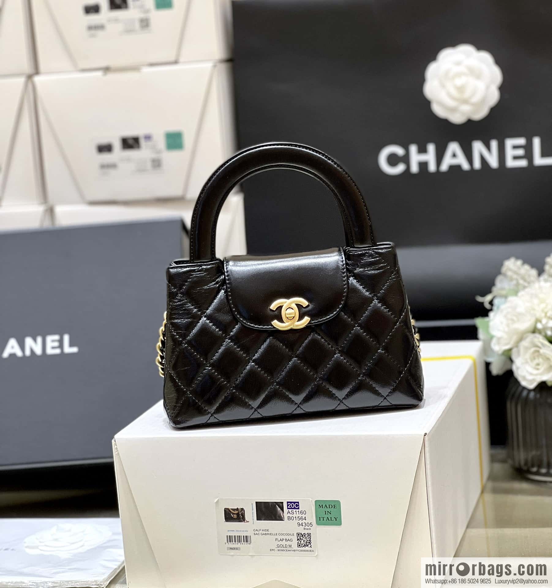 CHANEL 23K autumn and winter series Kelly bag AS4416 black
