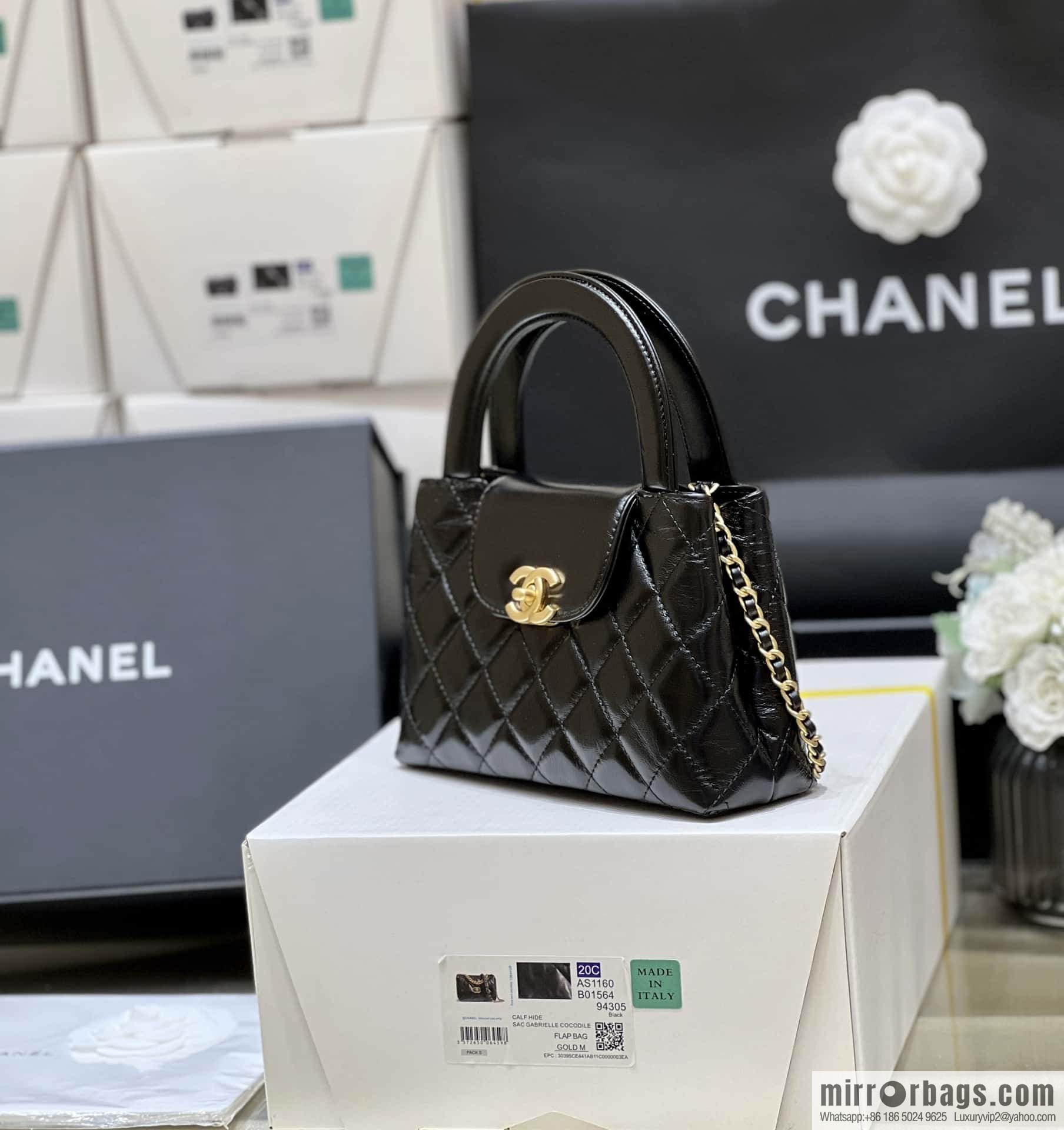 CHANEL 23K autumn and winter series Kelly bag AS4416 black