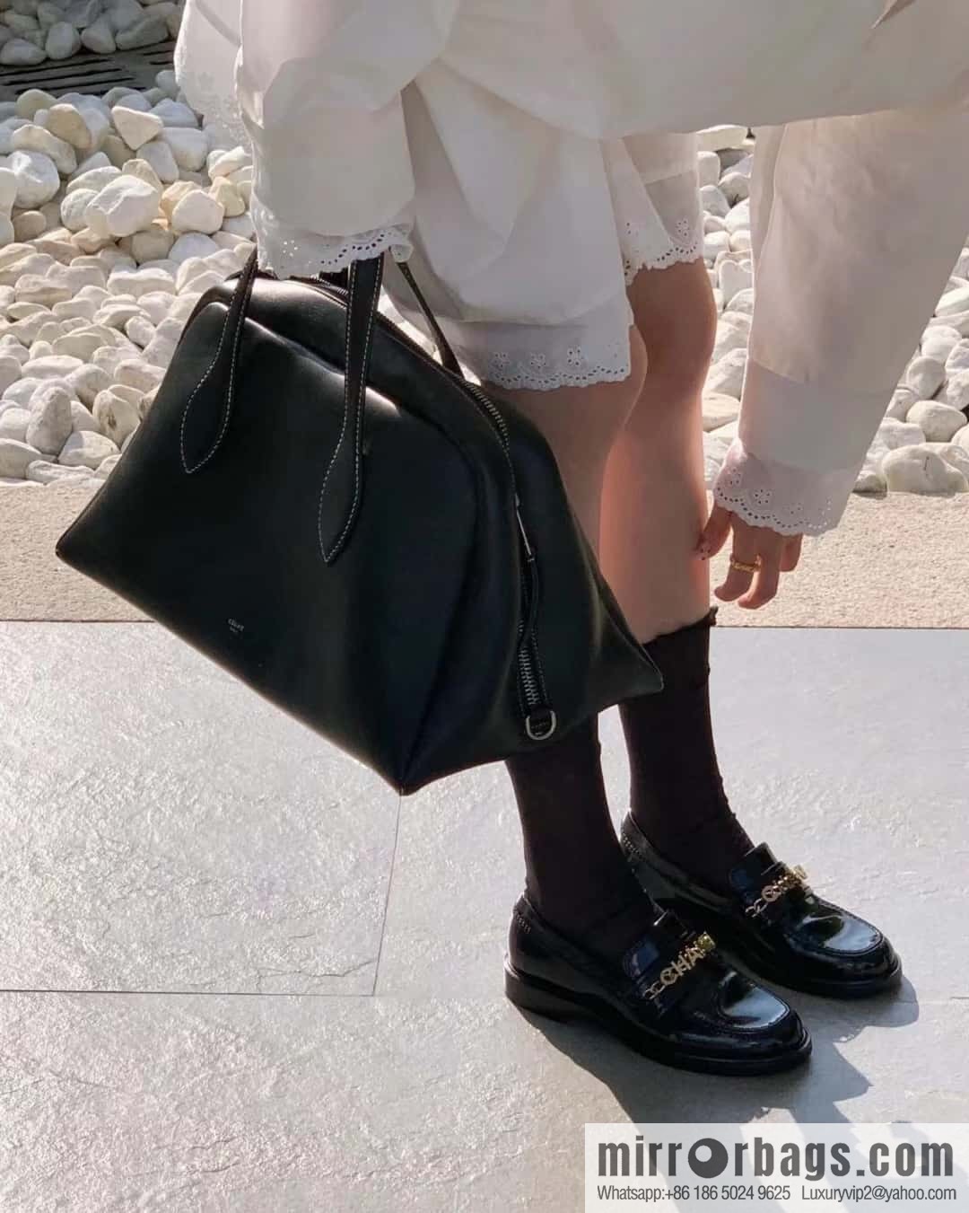 CHANEL Xiaoxiang metal letter chain ⛓ loafers G37430