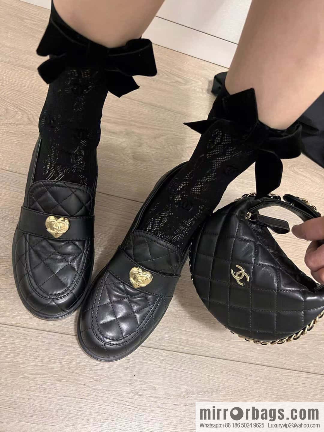 CHANEL Xiaoxiang love gold buckle platform loafers G39697 full leather