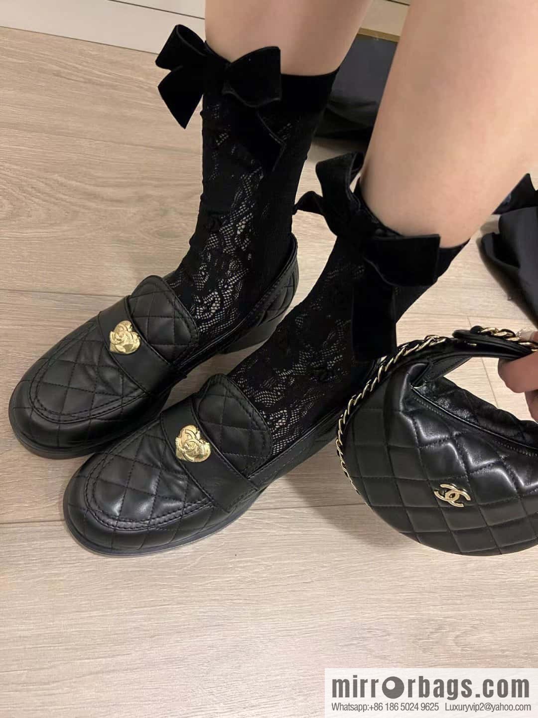 CHANEL Xiaoxiang love gold buckle platform loafers G39697 full leather