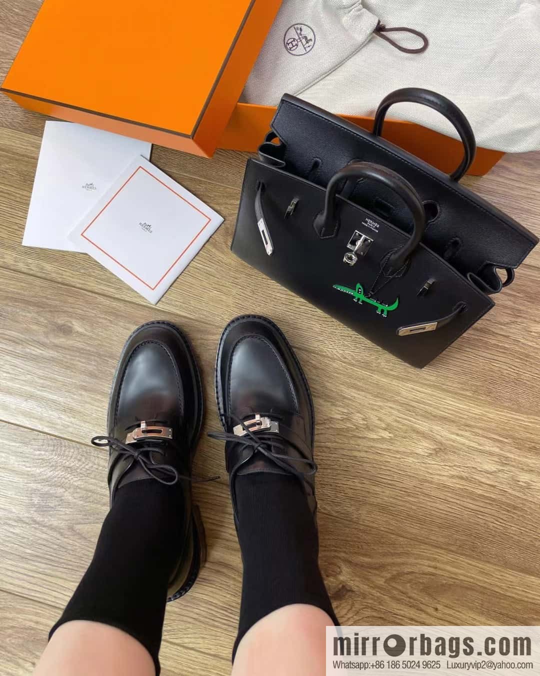 Hermes, Hermes autumn and winter kelly buckle platform loafers