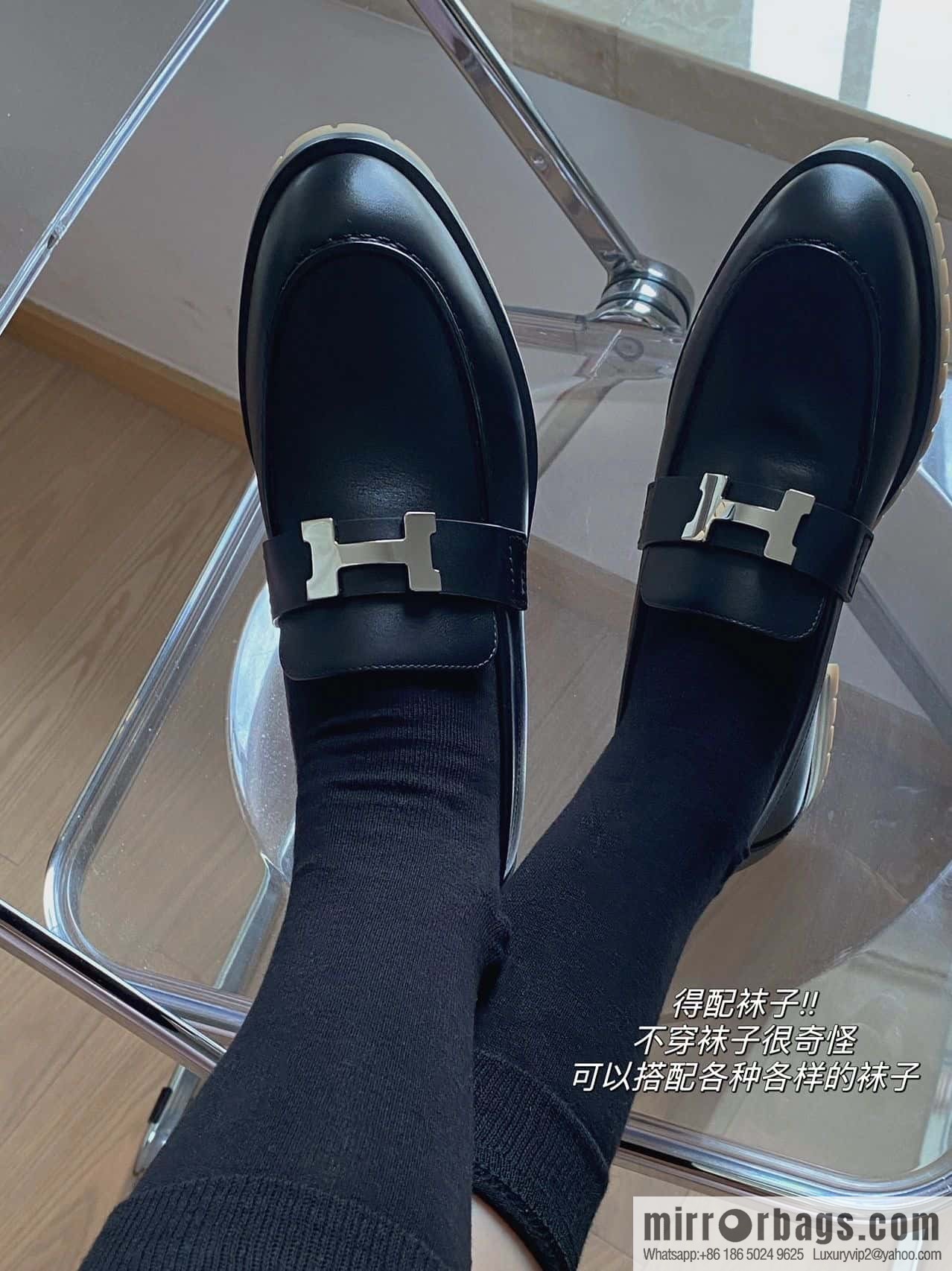 Hermès platform loafers